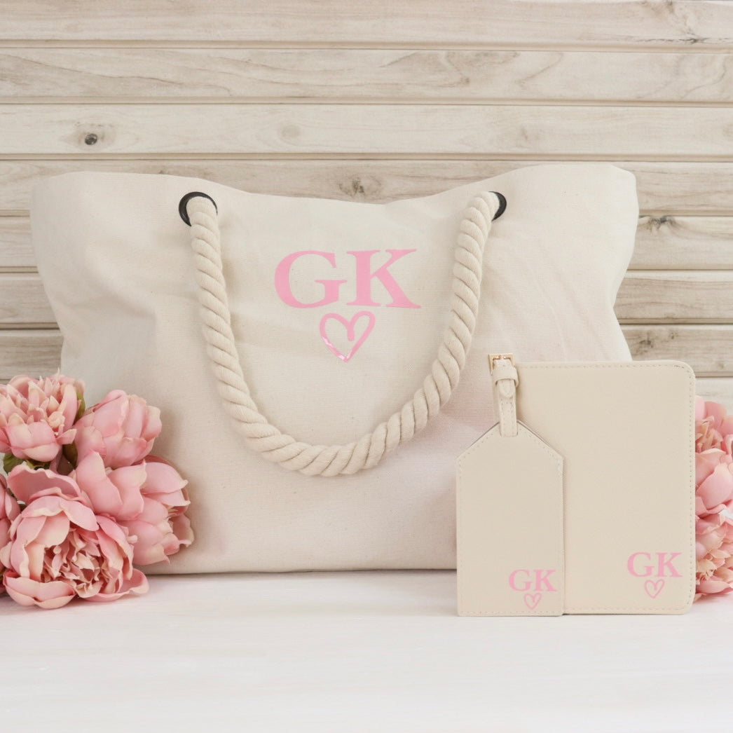 Canvas Bag with Rope Handles - Personalised