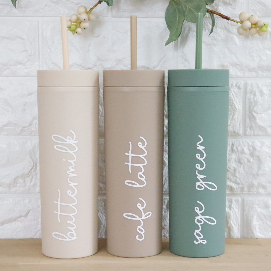 Skinny Matte Double Wall Tumbler