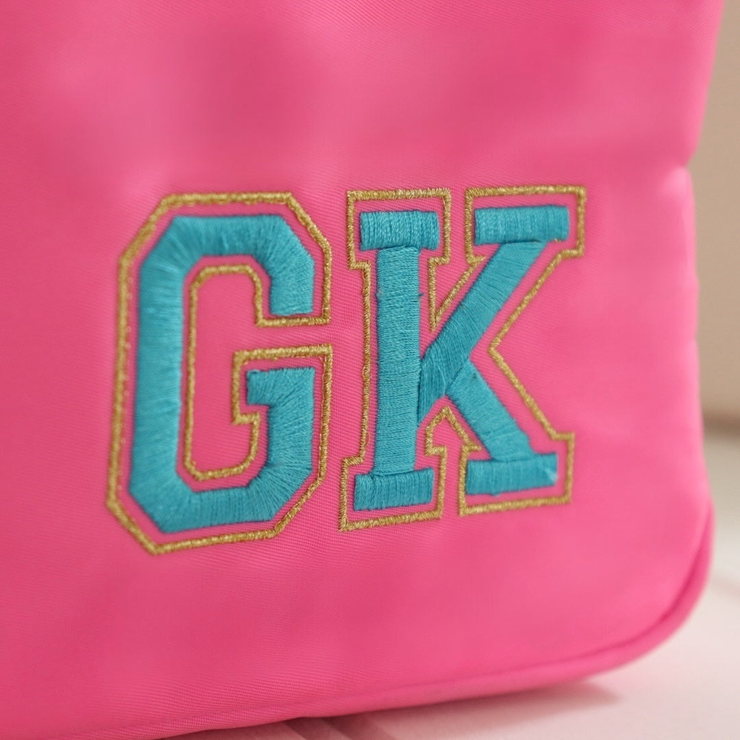 Bubblegum Varsity Pouch