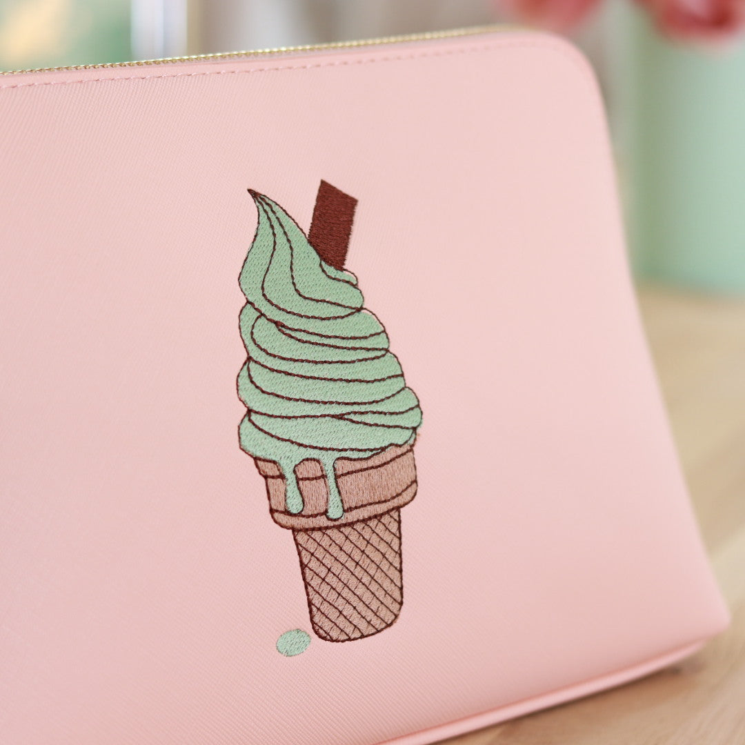 Ice Cream Embroidered Bag