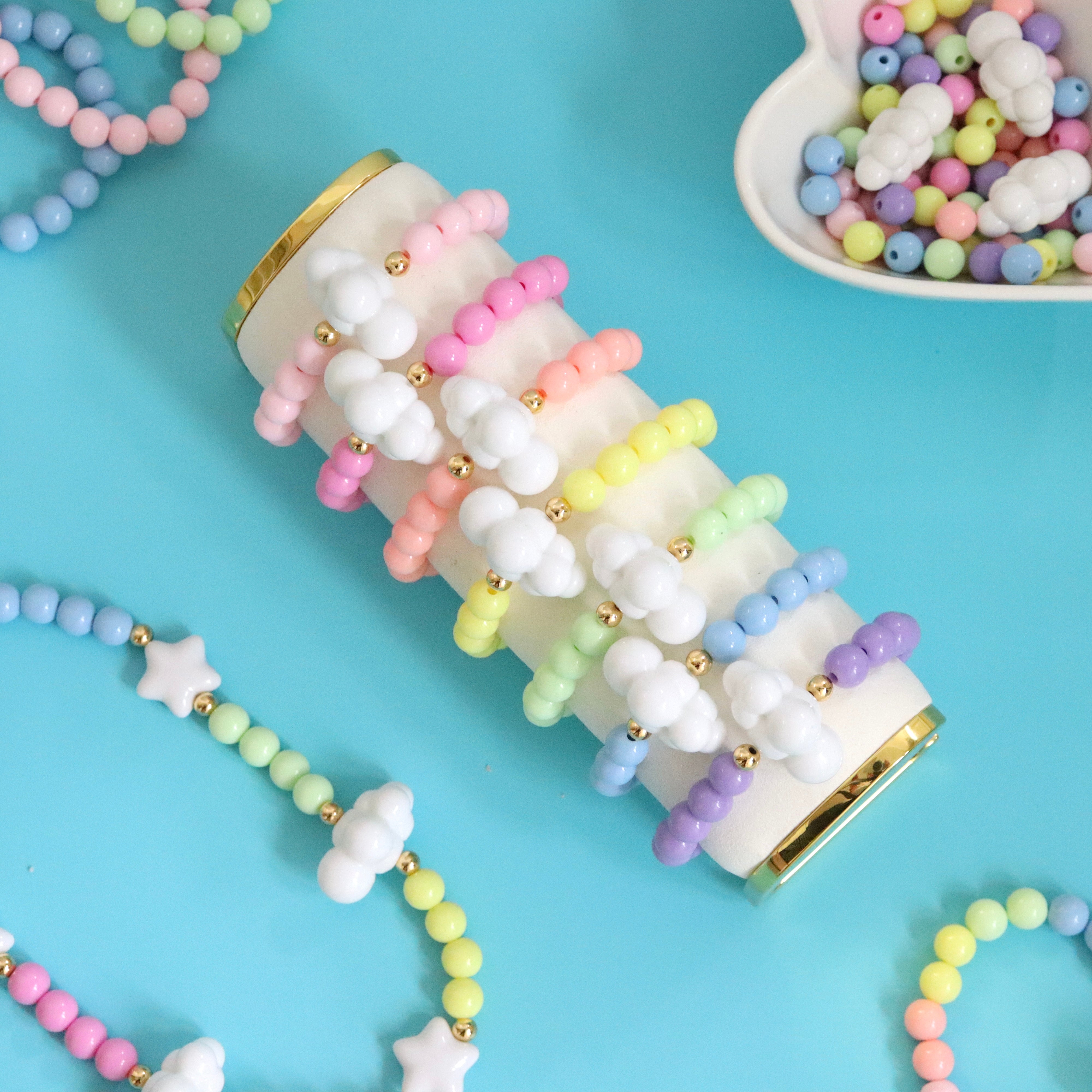 'Over The Rainbow' Pastel Bead Bracelet