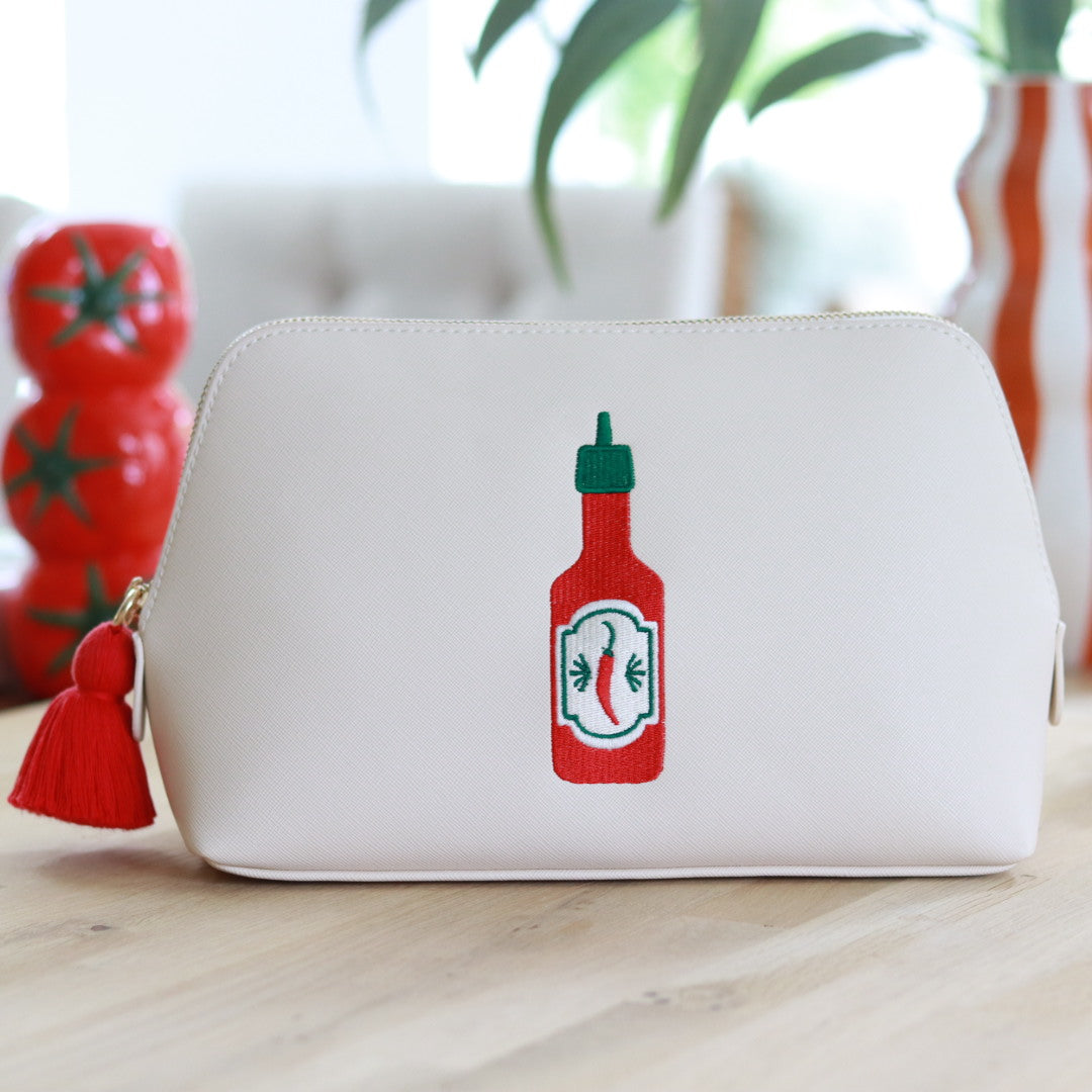 Hot Sauce Embroidered Bag