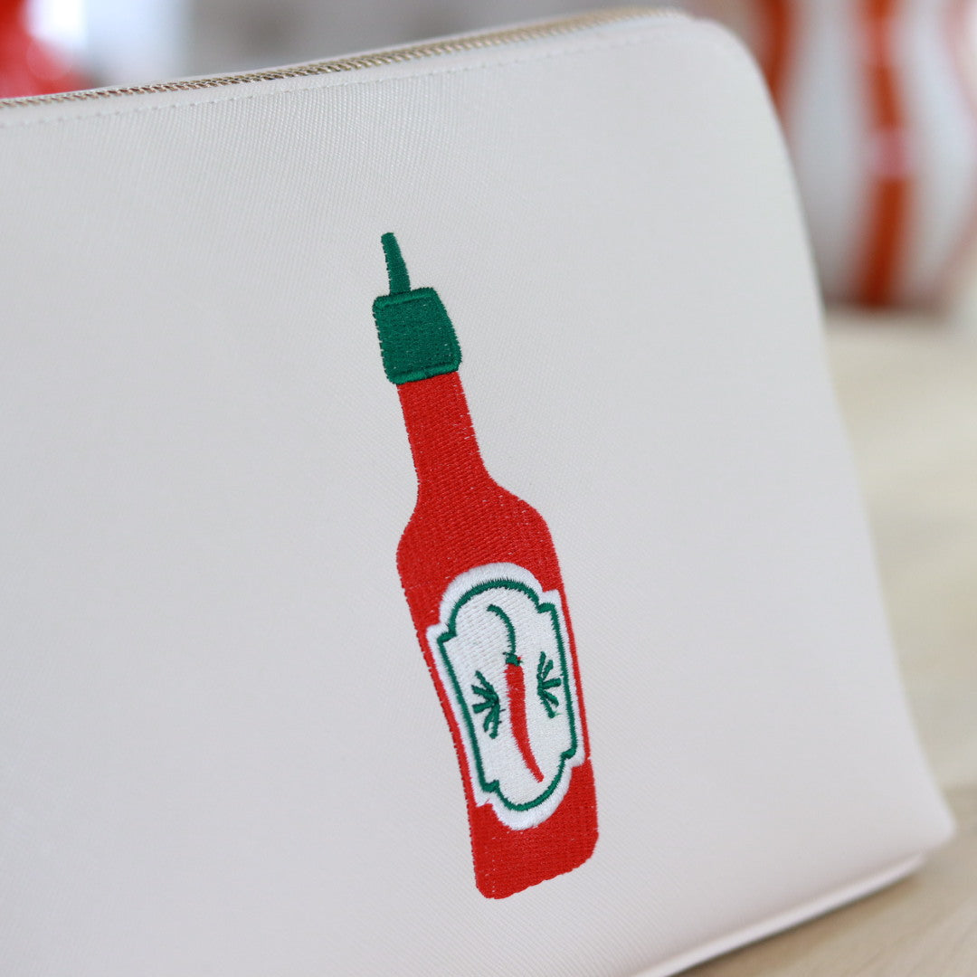 Hot Sauce Embroidered Bag