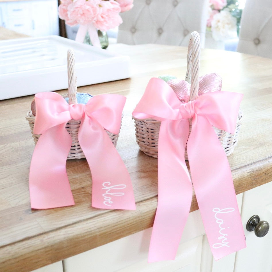 Whitewash Wicker Easter Basket