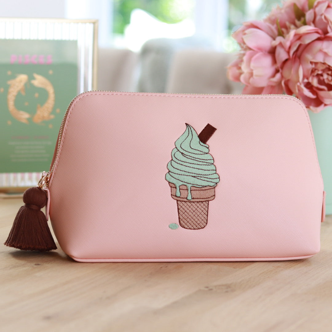 Ice Cream Embroidered Bag