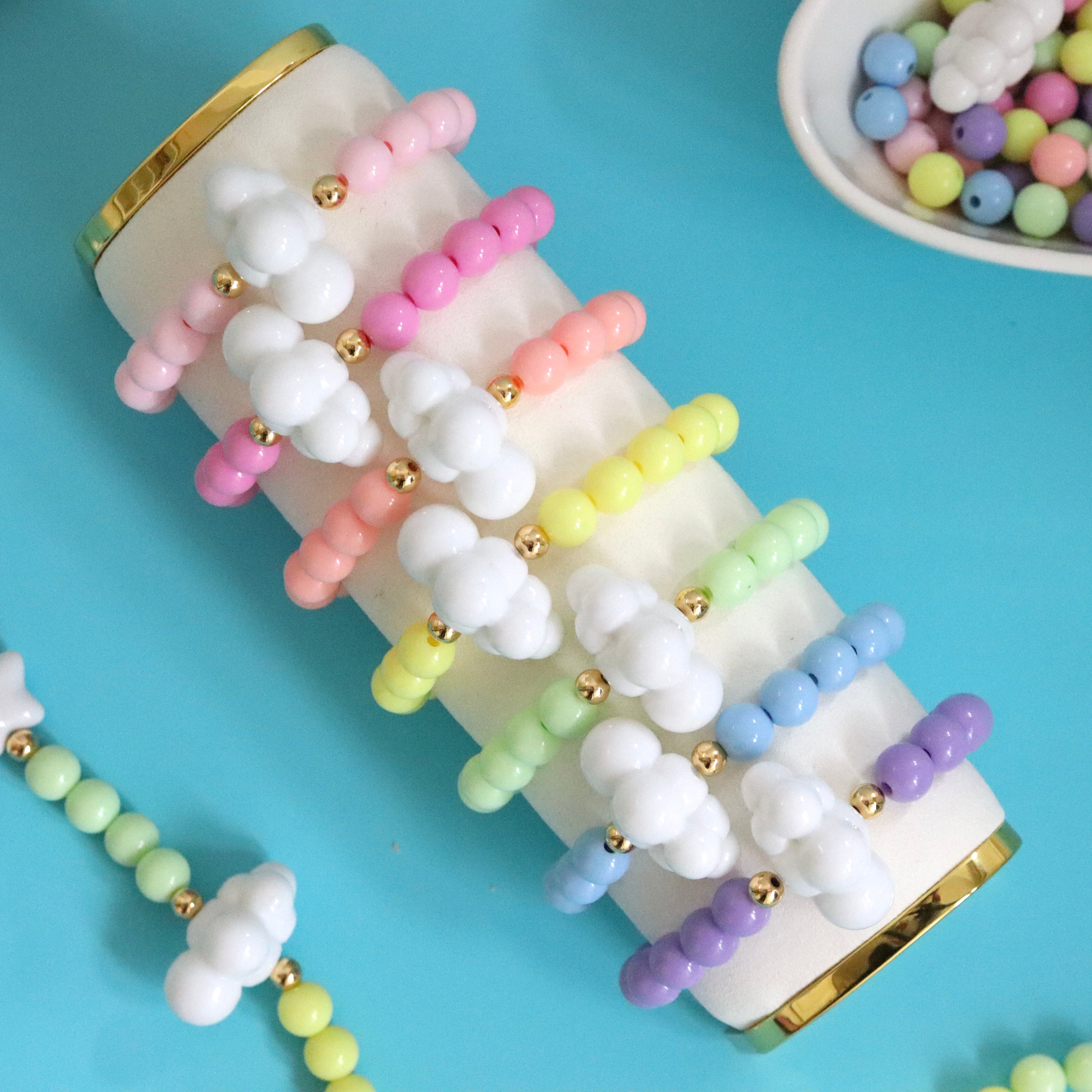 'Over The Rainbow' Pastel Bead Bracelet
