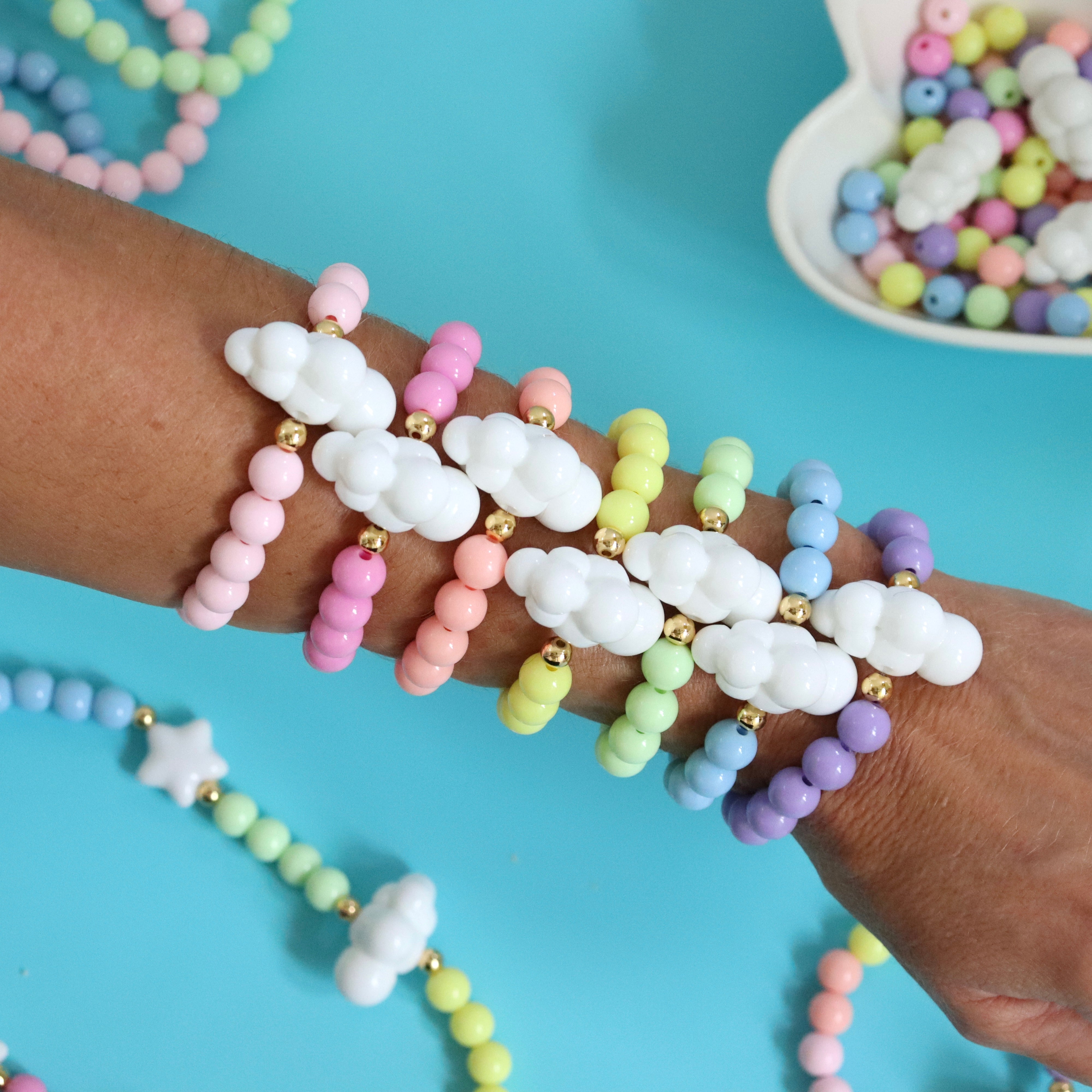 'Over The Rainbow' Pastel Bead Bracelet