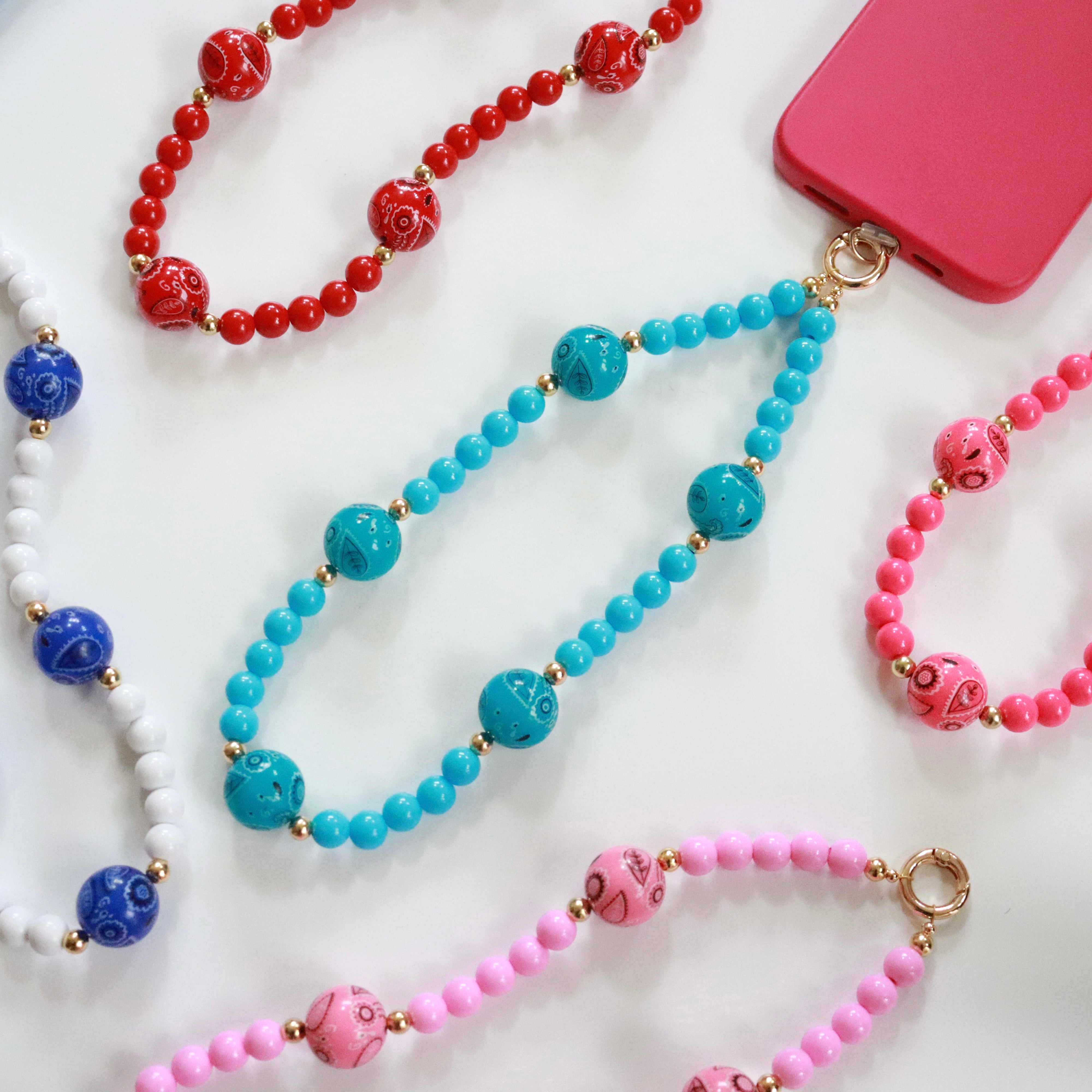 'Bandana Boho' Bead Phone Charm