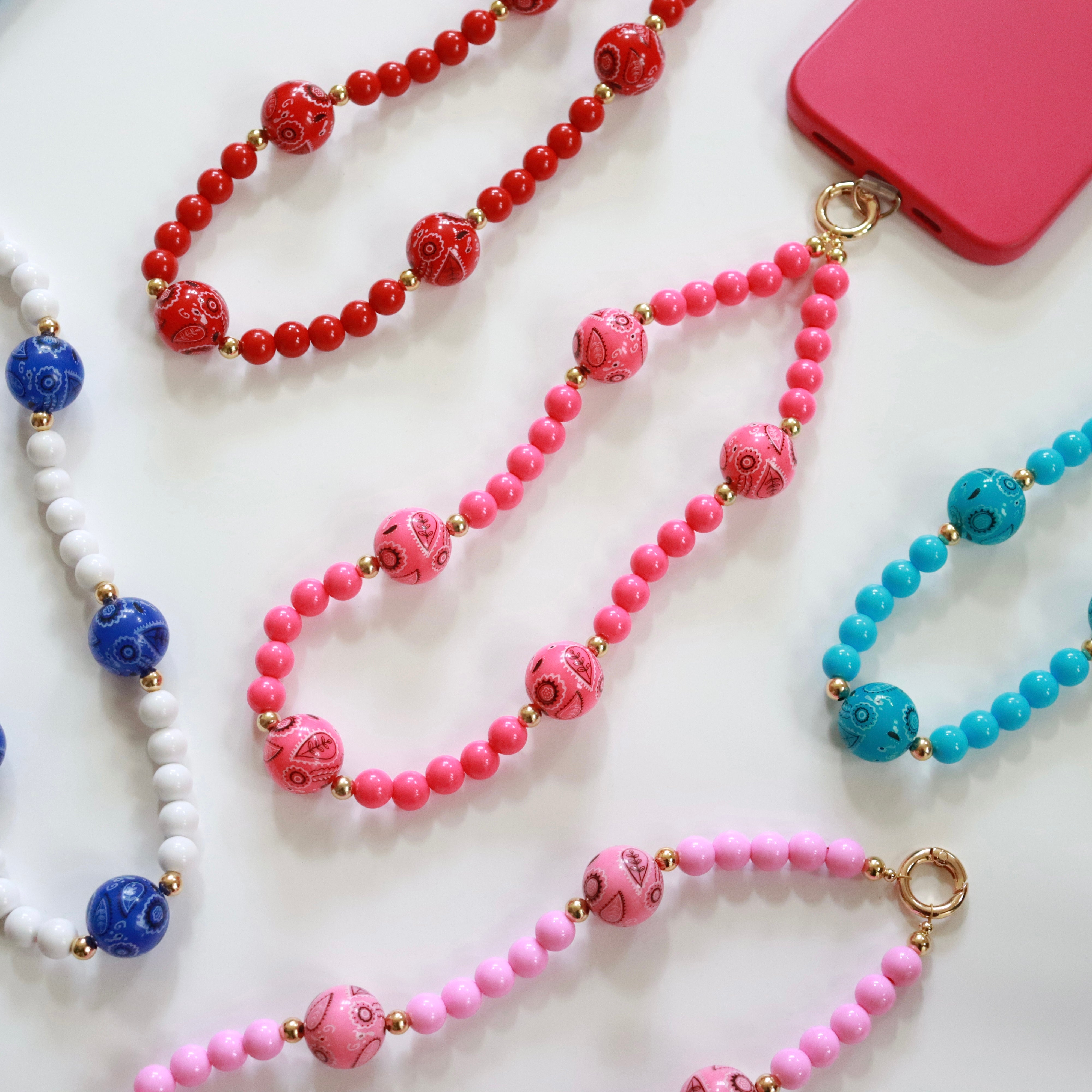 'Bandana Boho' Bead Phone Charm
