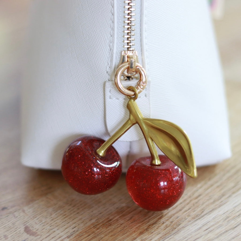 Red Cherry Charm Bag