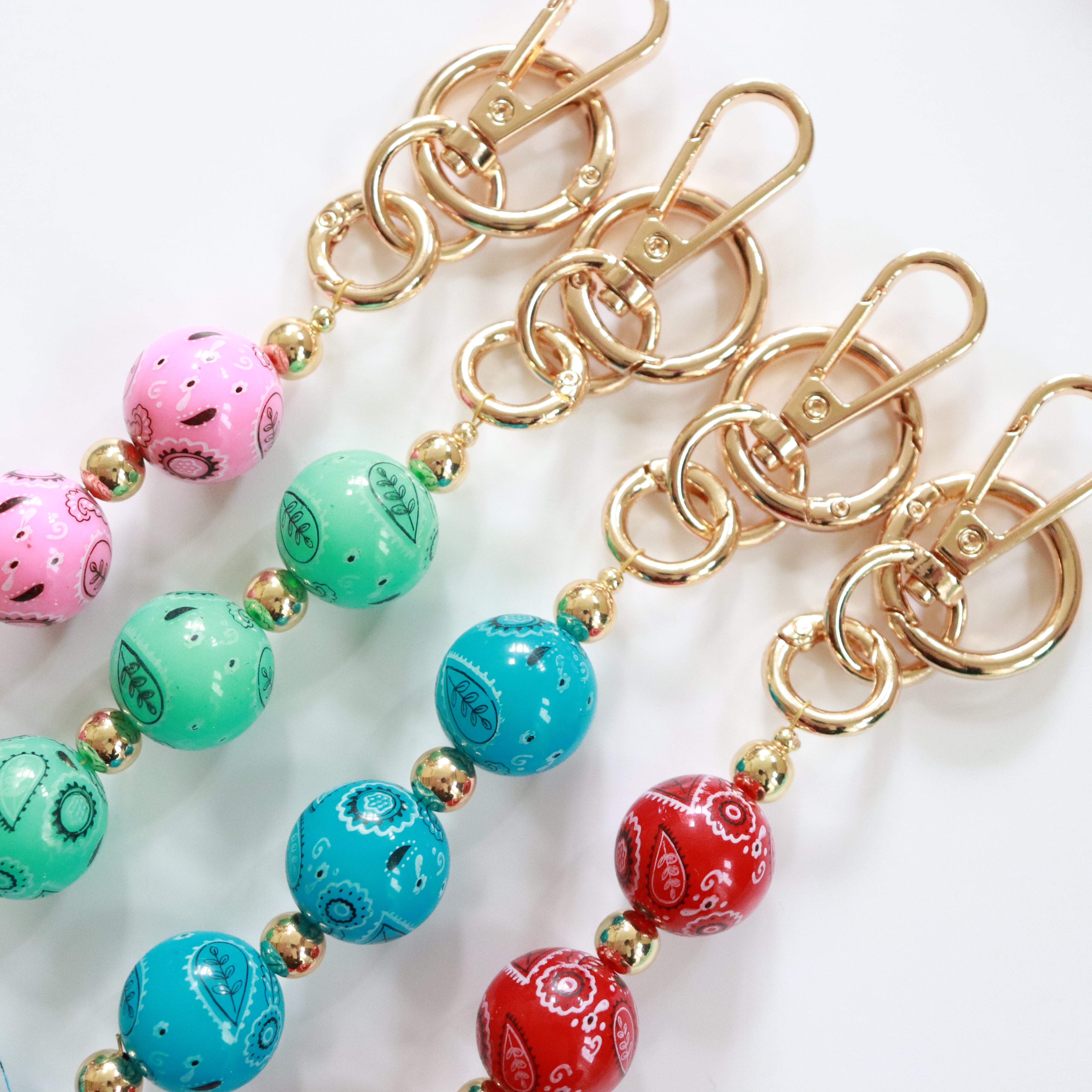 'Bandana Boho' Bead Keychain/Bag Charm