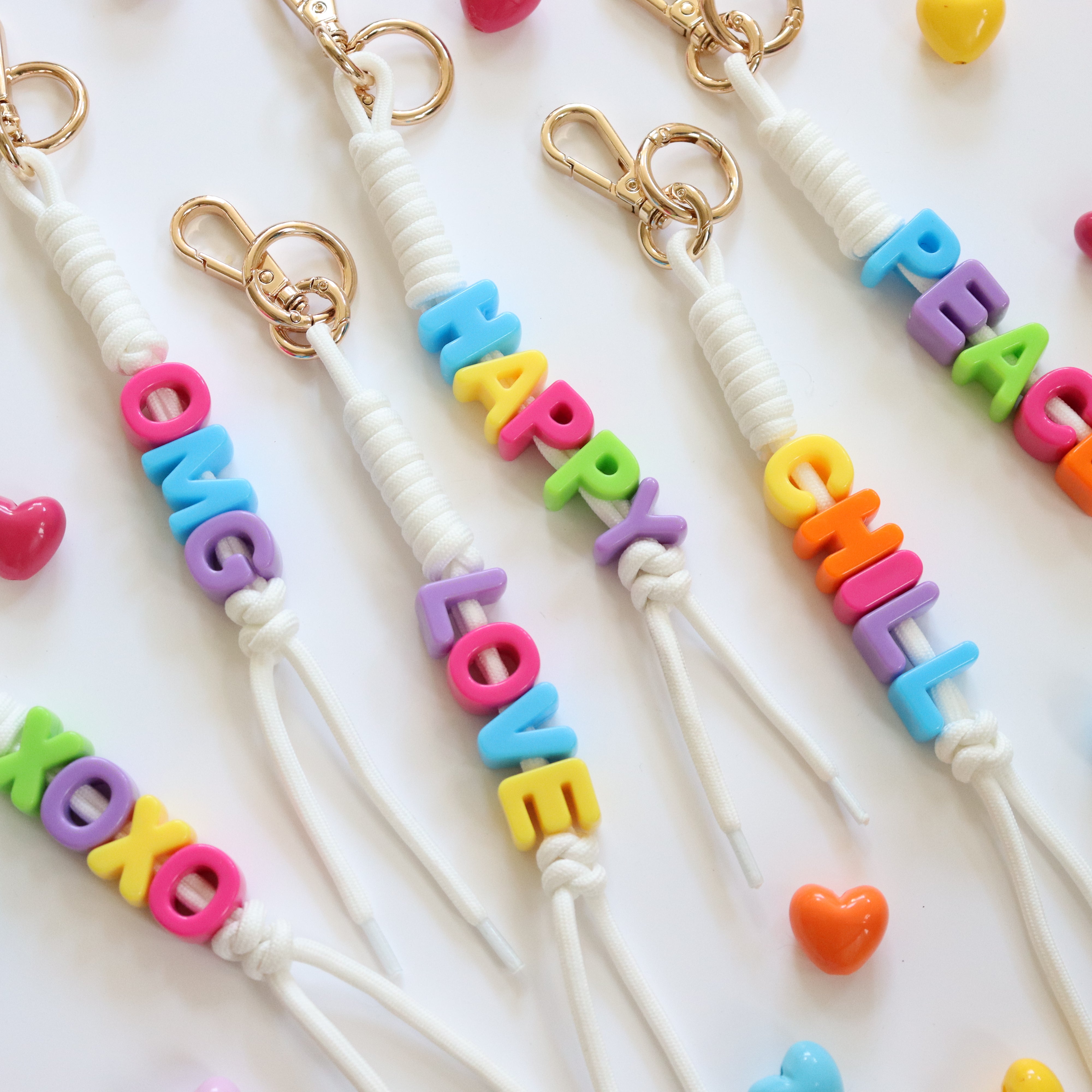 Chunky Letter Keychain Pink