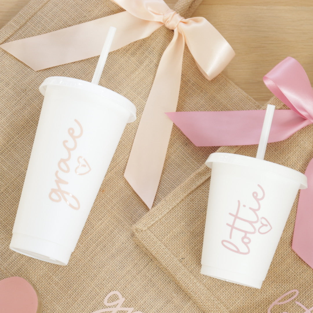 Bow Jute Bag &/or Cold Cup