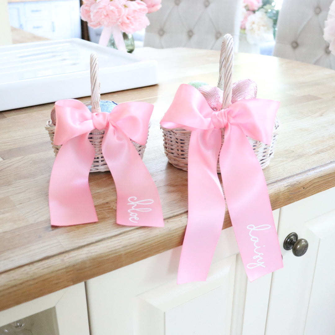 Whitewash Wicker Easter Basket