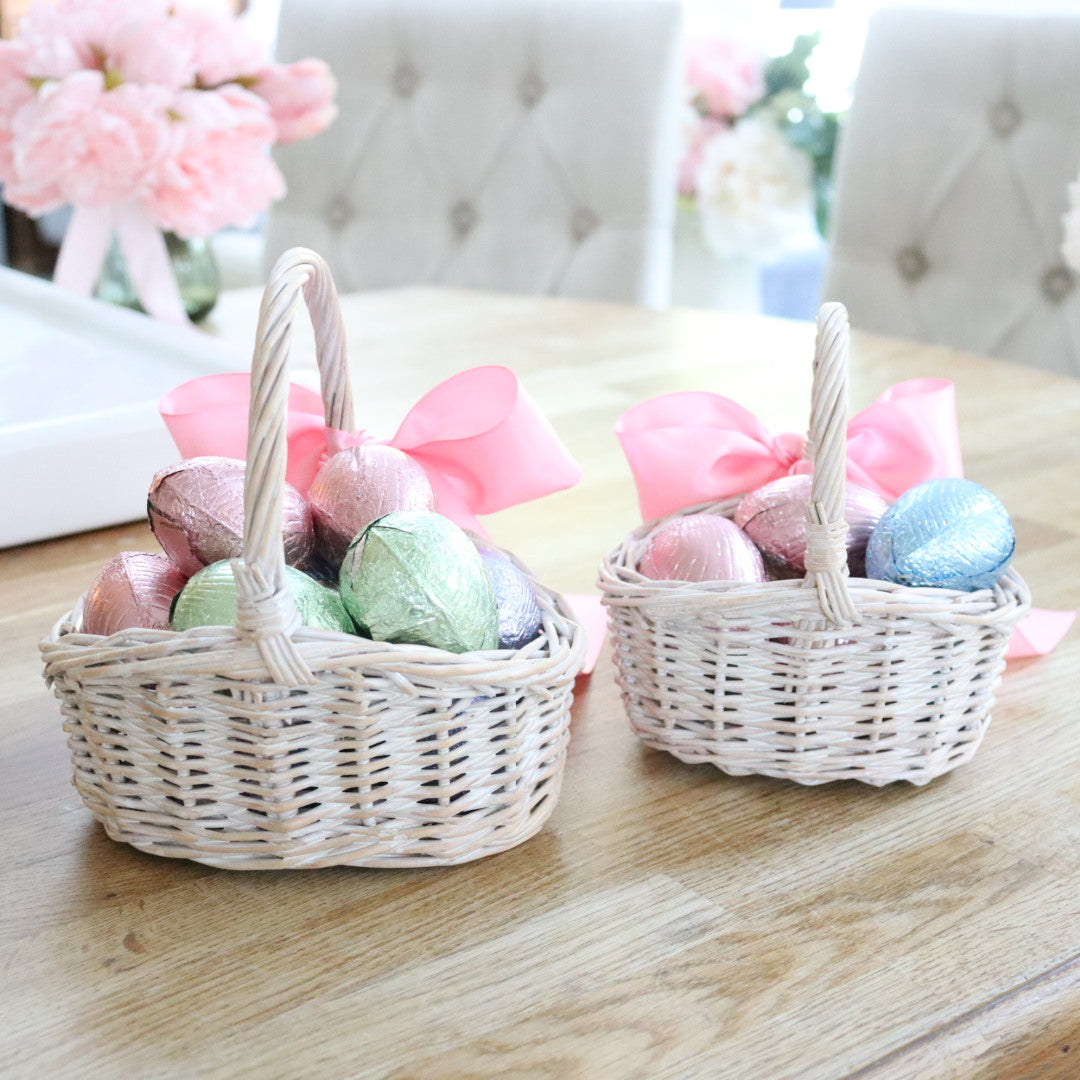 Whitewash Wicker Easter Basket