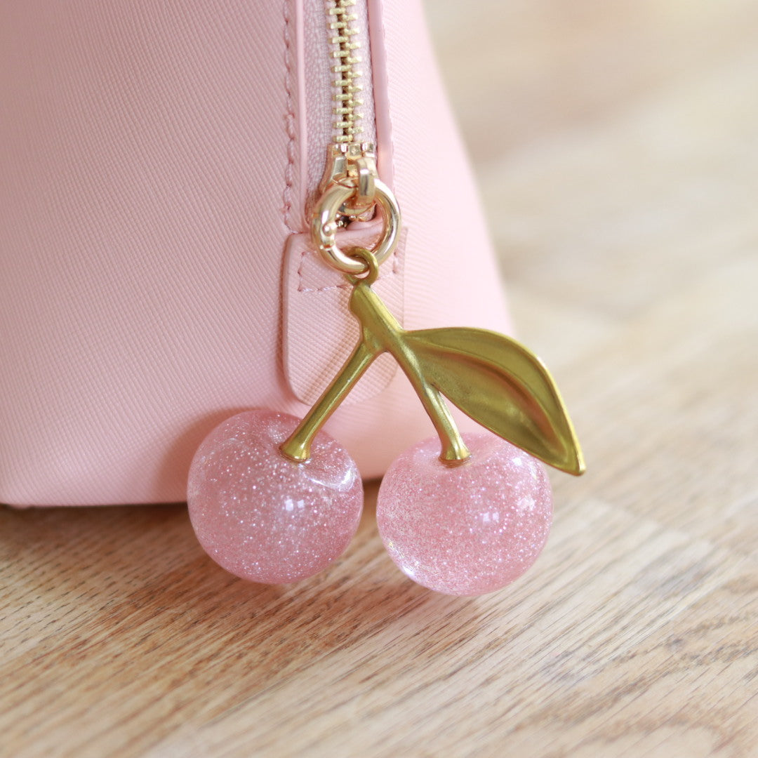 Pink Cherry Charm Bag