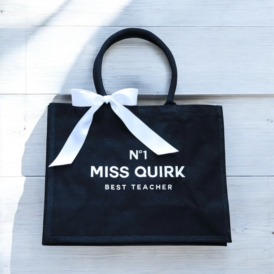 Jute Birthday Gift Bag- Black
