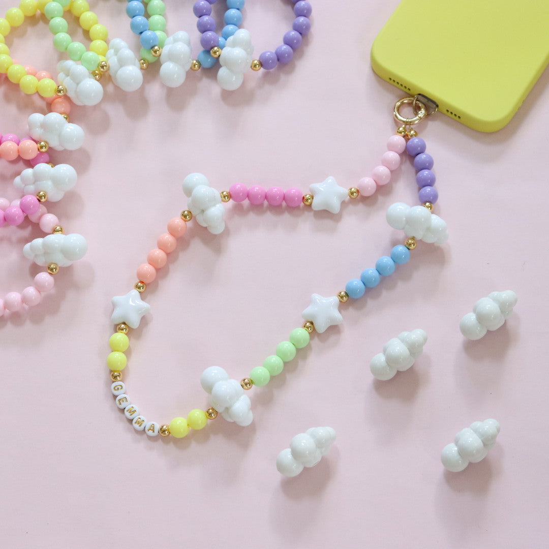 'Over The Rainbow' Pastel Bead Phone Charm