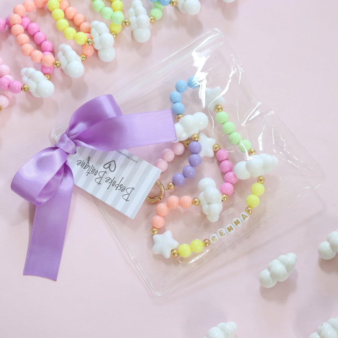 'Over The Rainbow' Pastel Bead Phone Charm
