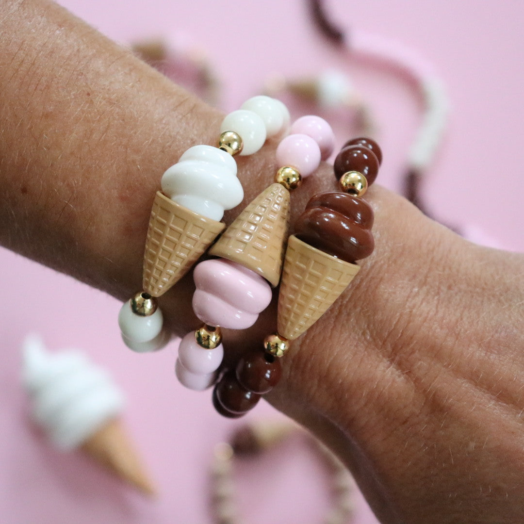 'Neopolitan' Bead Bracelet