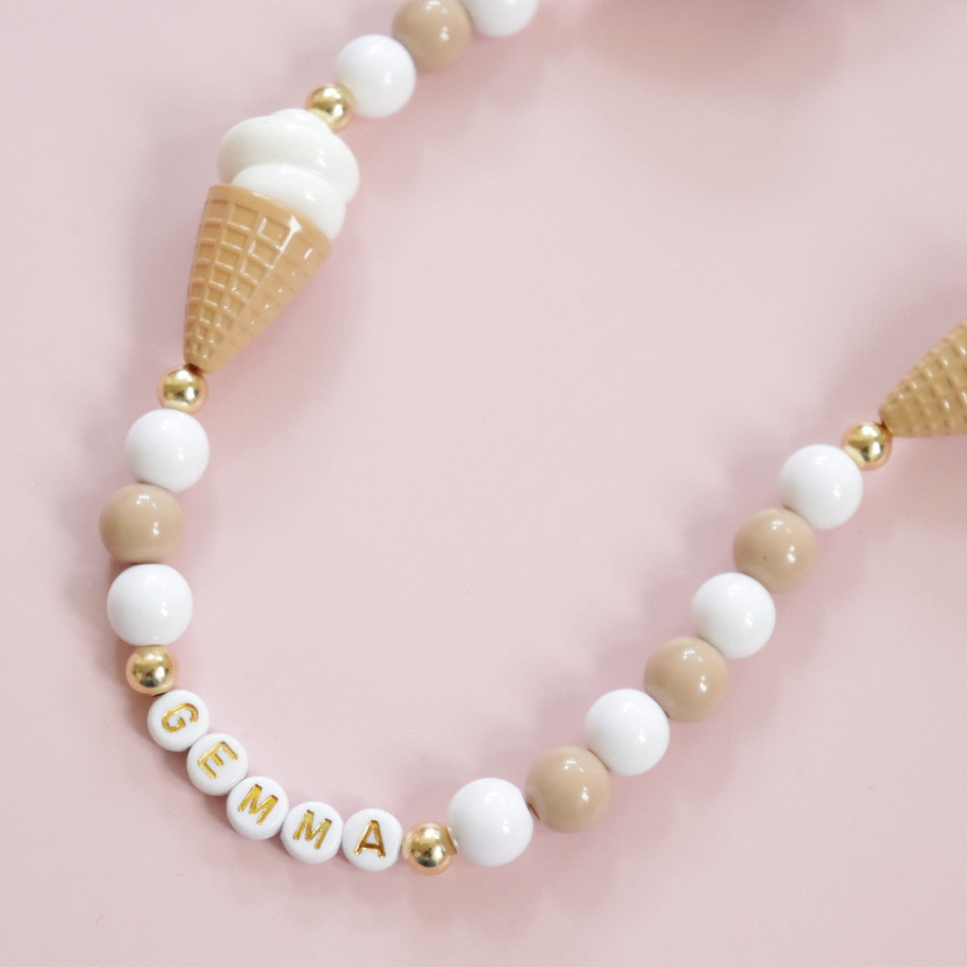 'Neopolitan' Bead Phone Charm