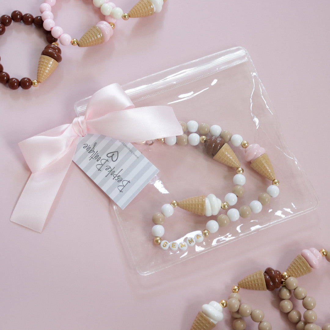 'Neopolitan' Bead Phone Charm