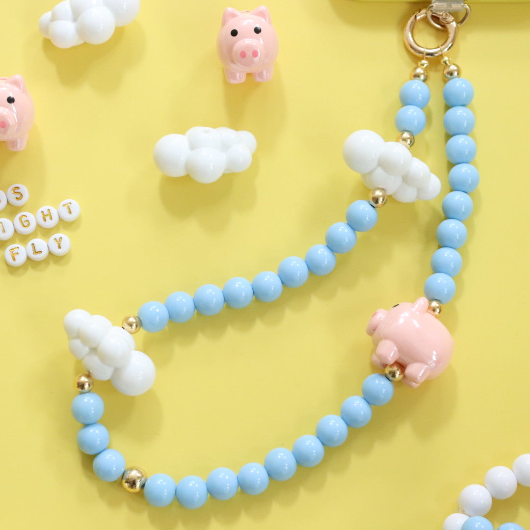 'Pigs Might Fly' Bead Phone Charm