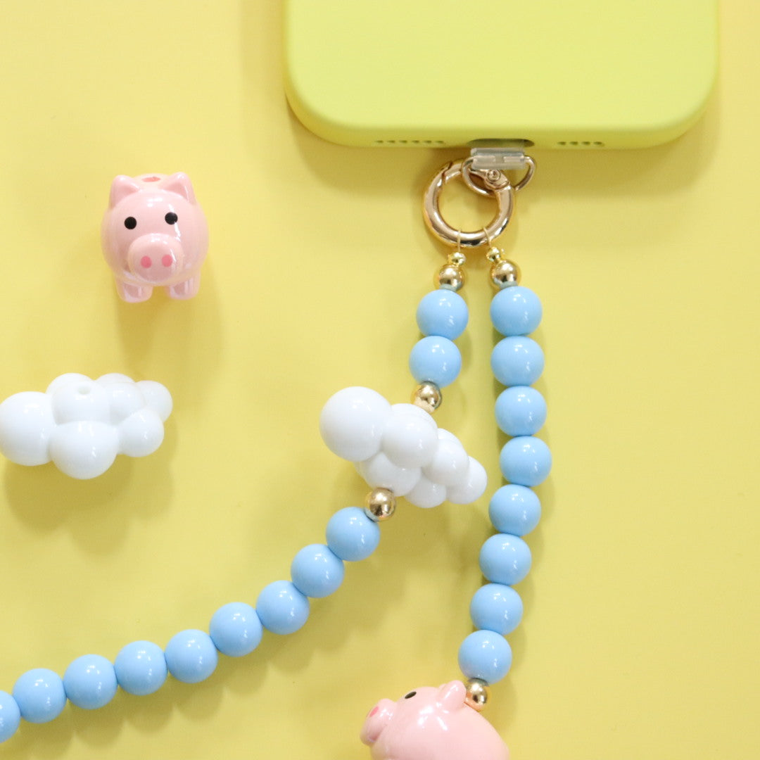 'Pigs Might Fly' Bead Phone Charm