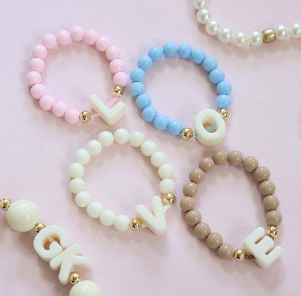'Love Letter' Cream Bead Bracelet