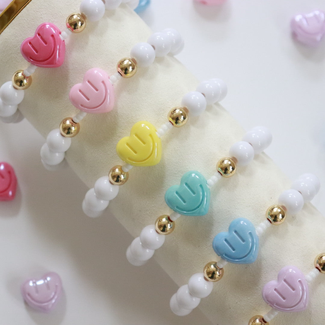 'Happy Heart' Bead Bracelet