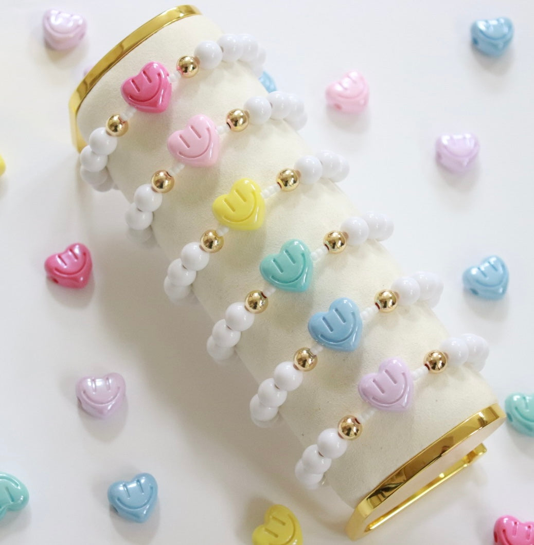 'Happy Heart' Bead Bracelet