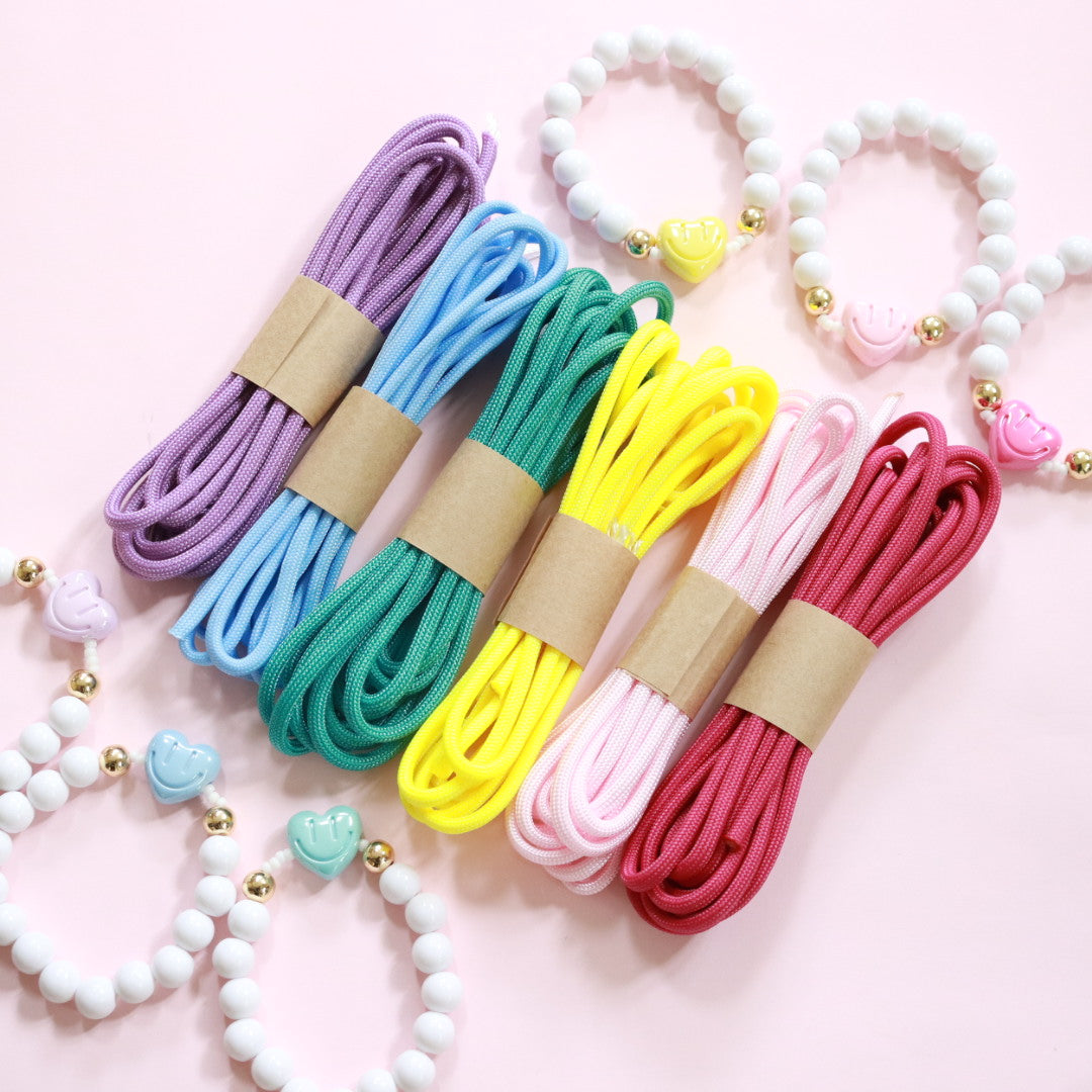 'Happy Hearts' Paracord Bead Phone Charm