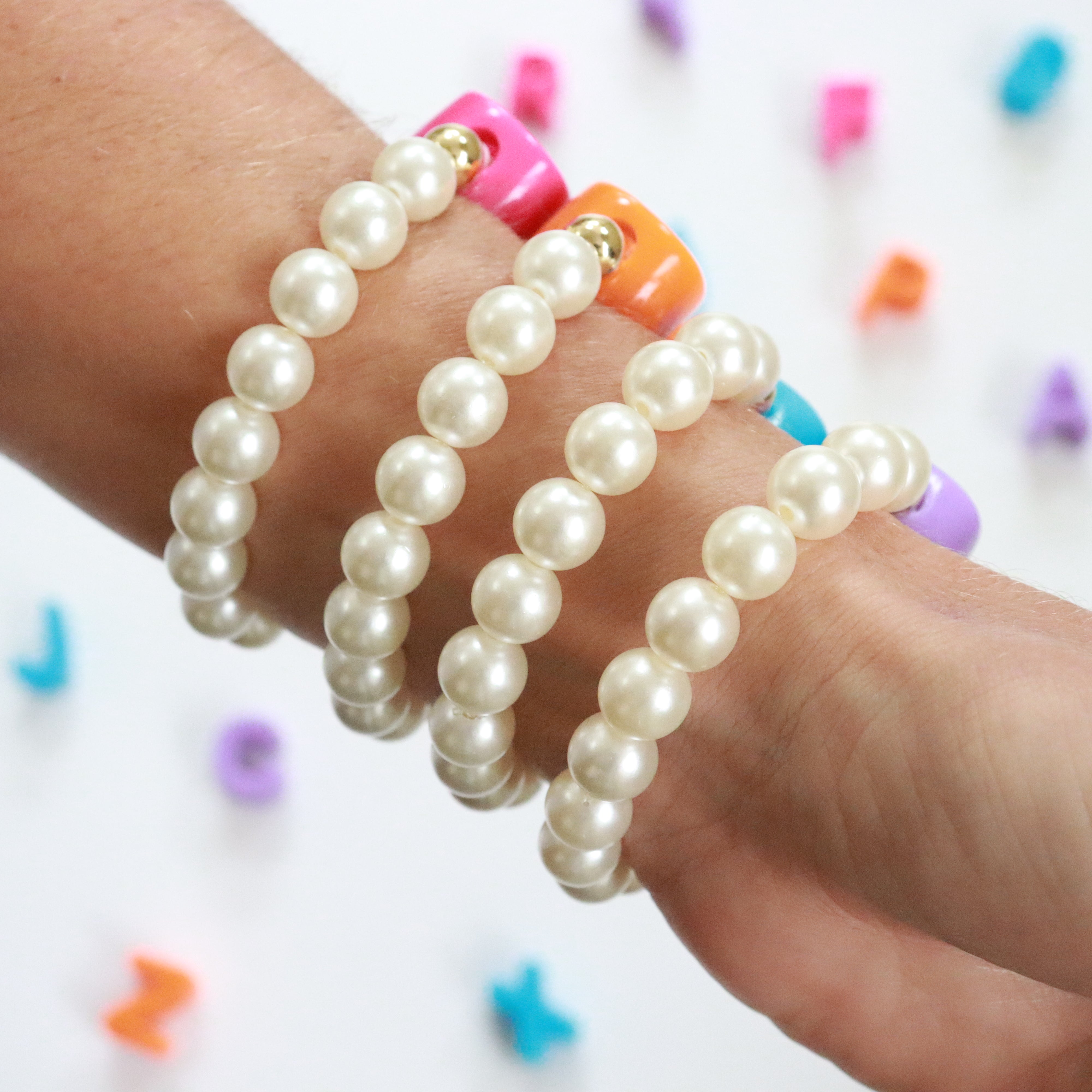 'Pearl Pop' Initials Bead Bracelet