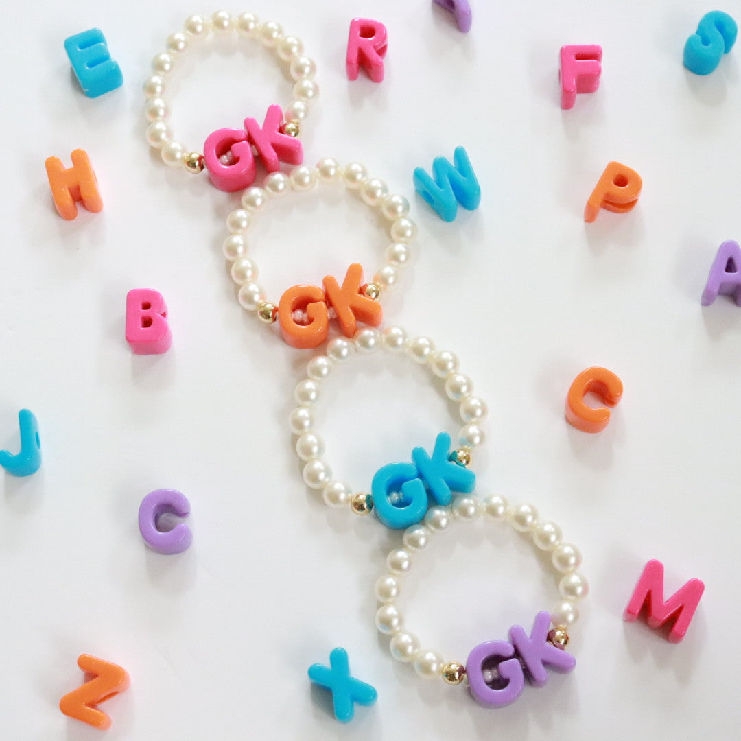 'Pearl Pop' Initials Bead Bracelet