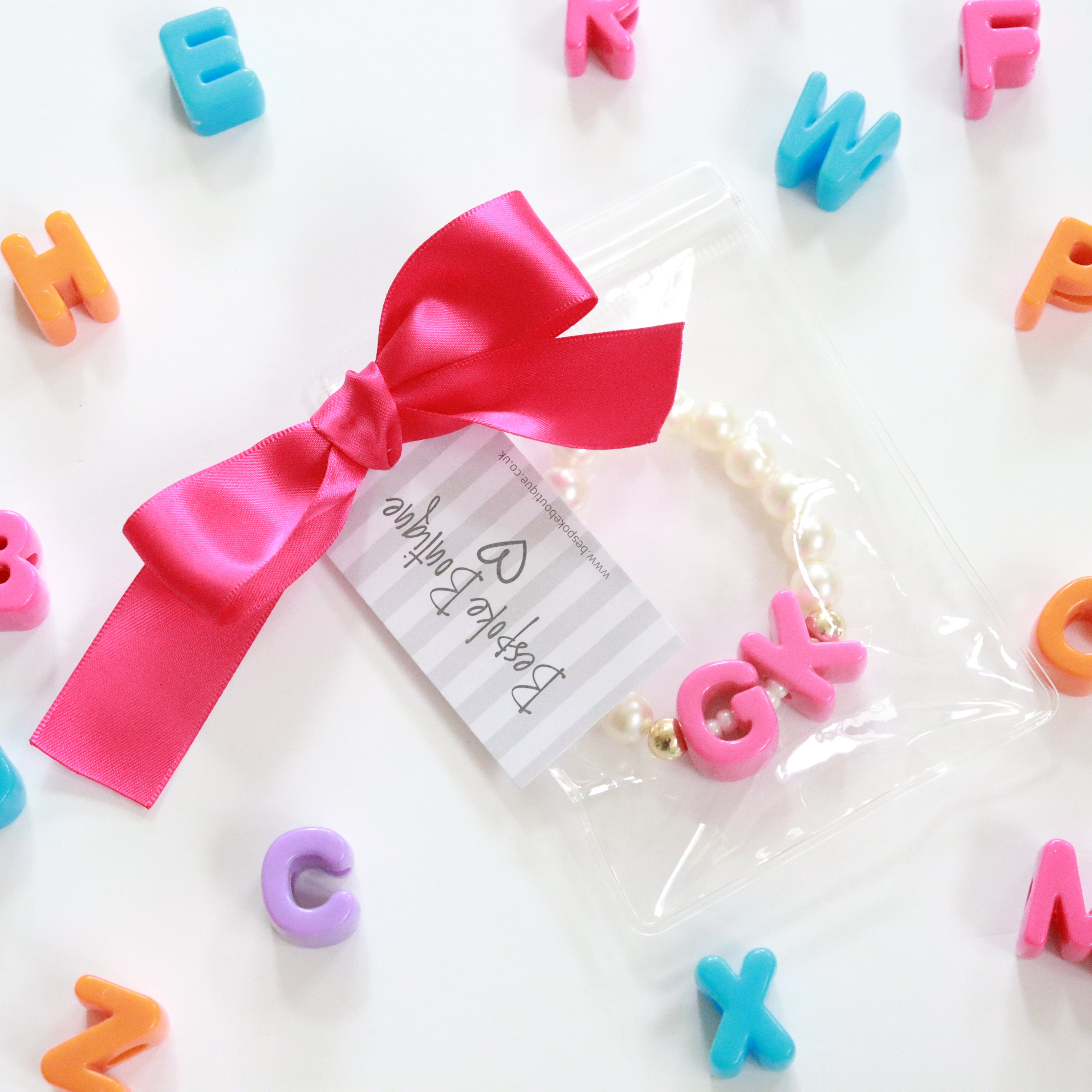 'Pearl Pop' Initials Bead Bracelet