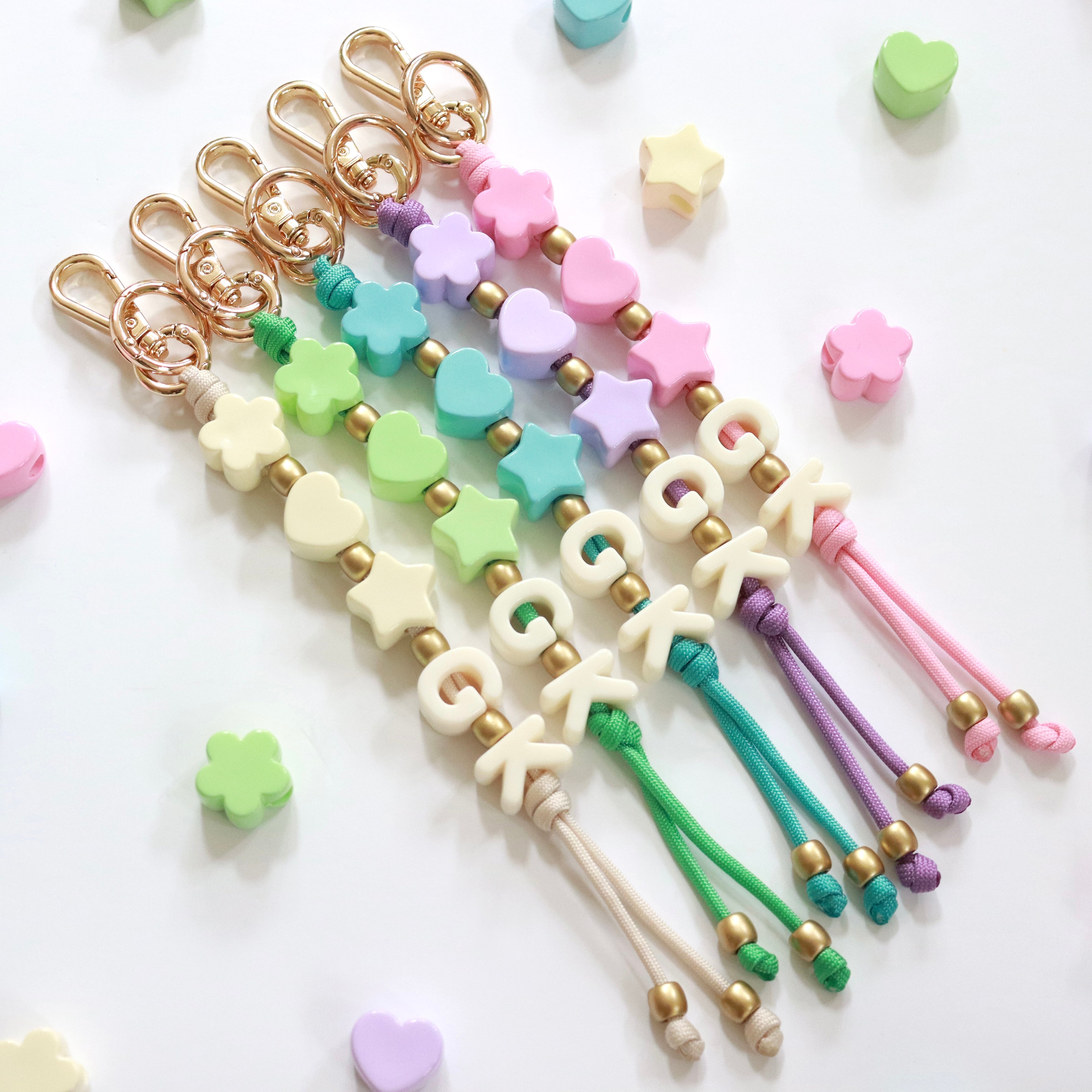 'Chunky Charm Trio' Paracord Keychain/Bag Charm