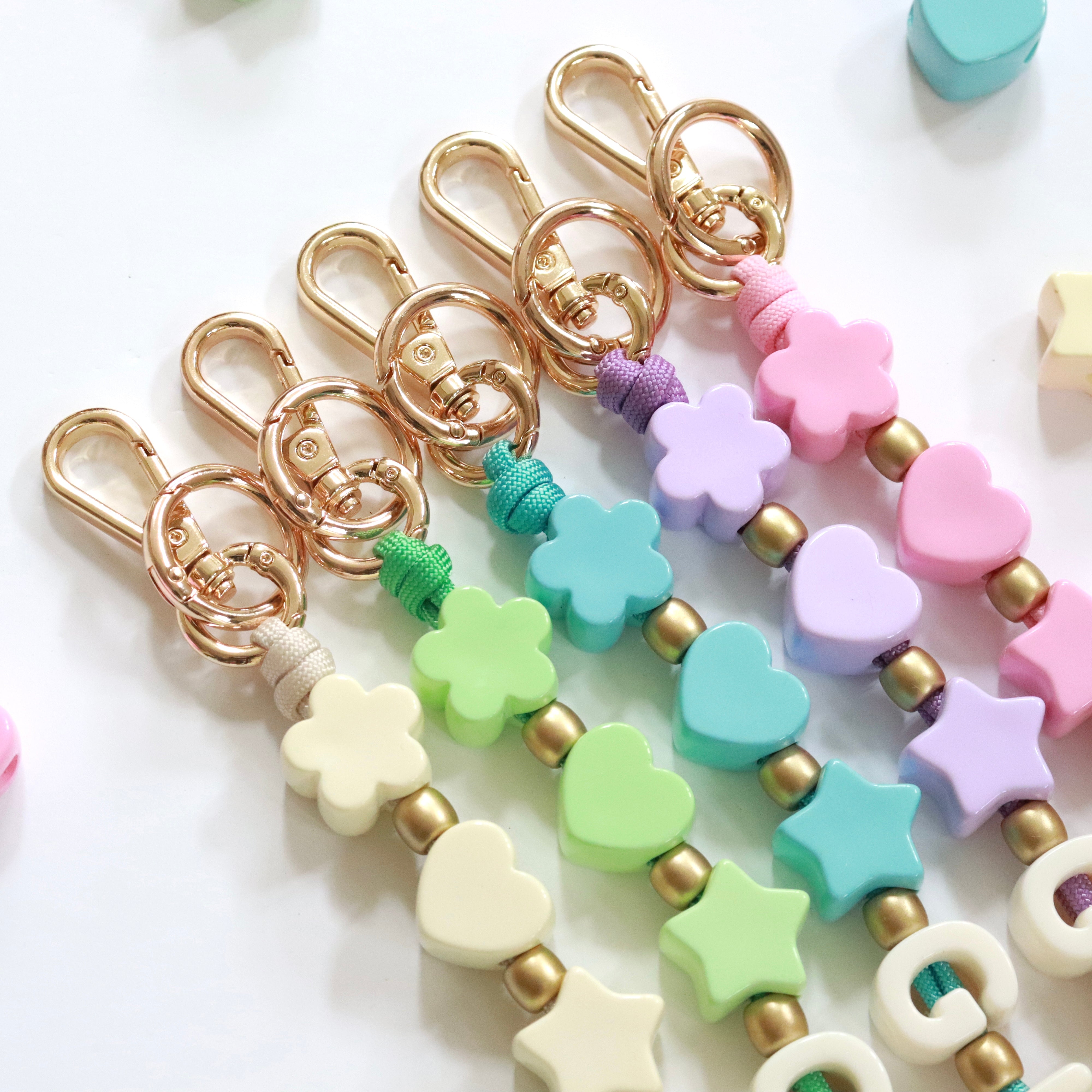 'Chunky Charm Trio' Paracord Keychain/Bag Charm