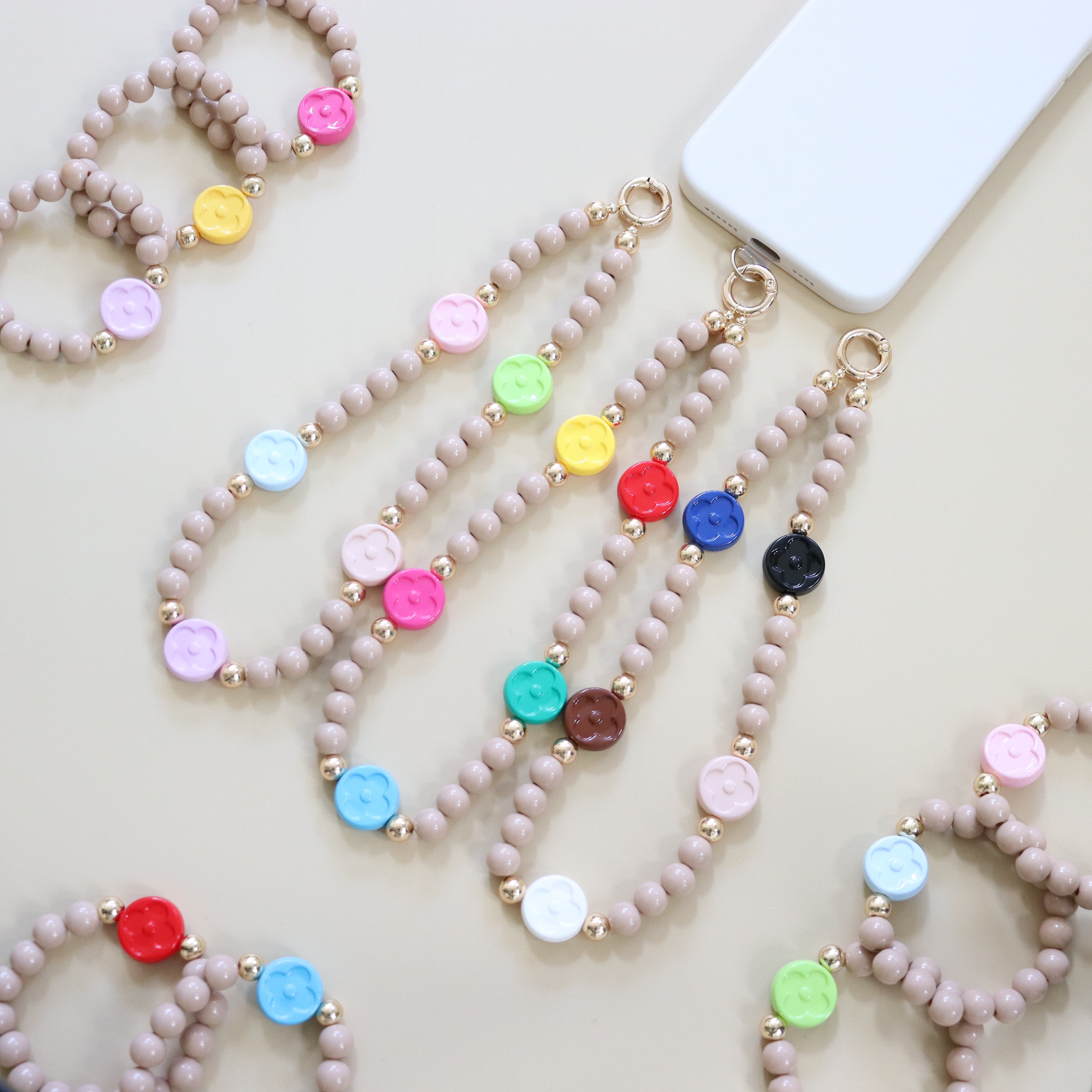 'Lucky Clover' Bead Phone Charm