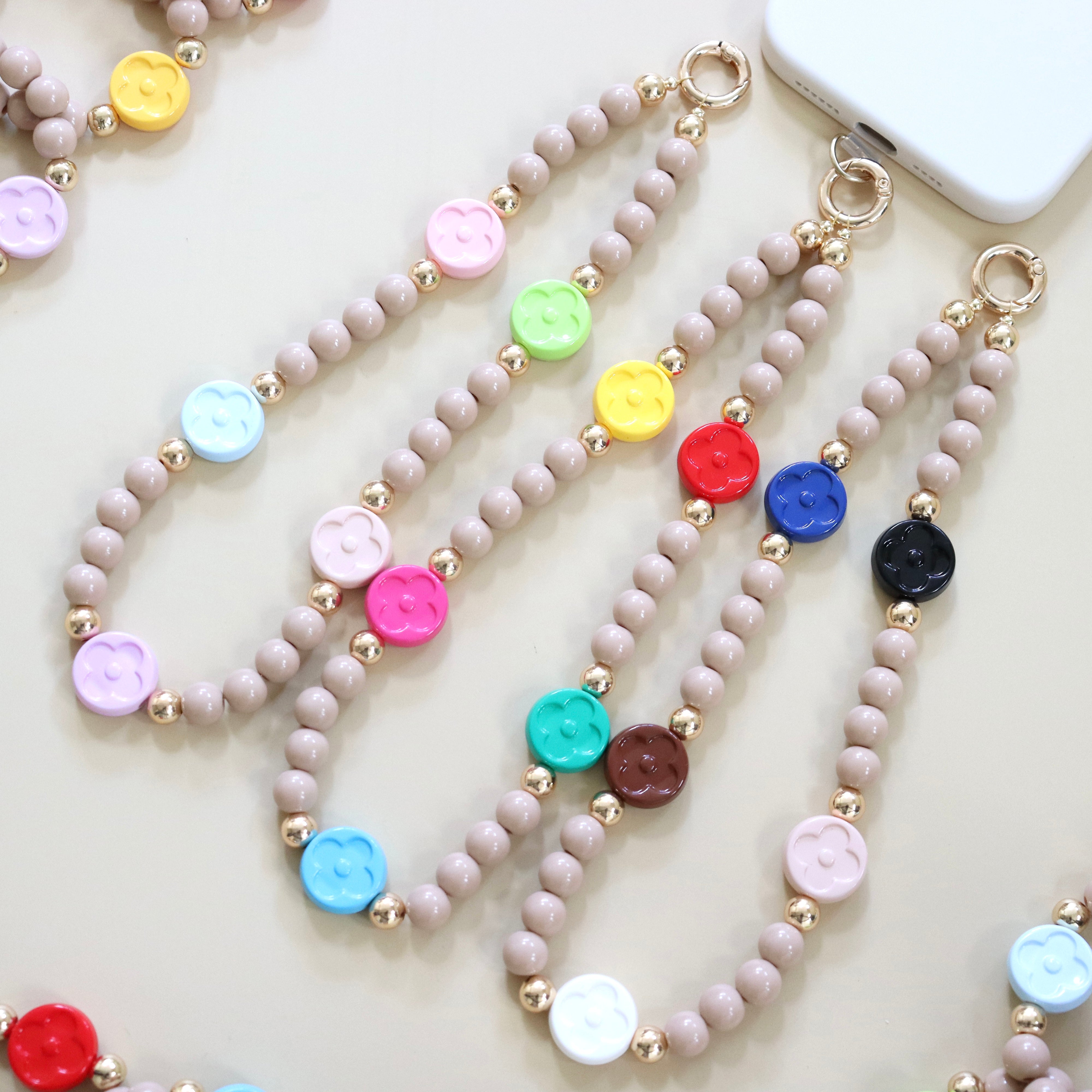 'Lucky Clover' Bead Phone Charm