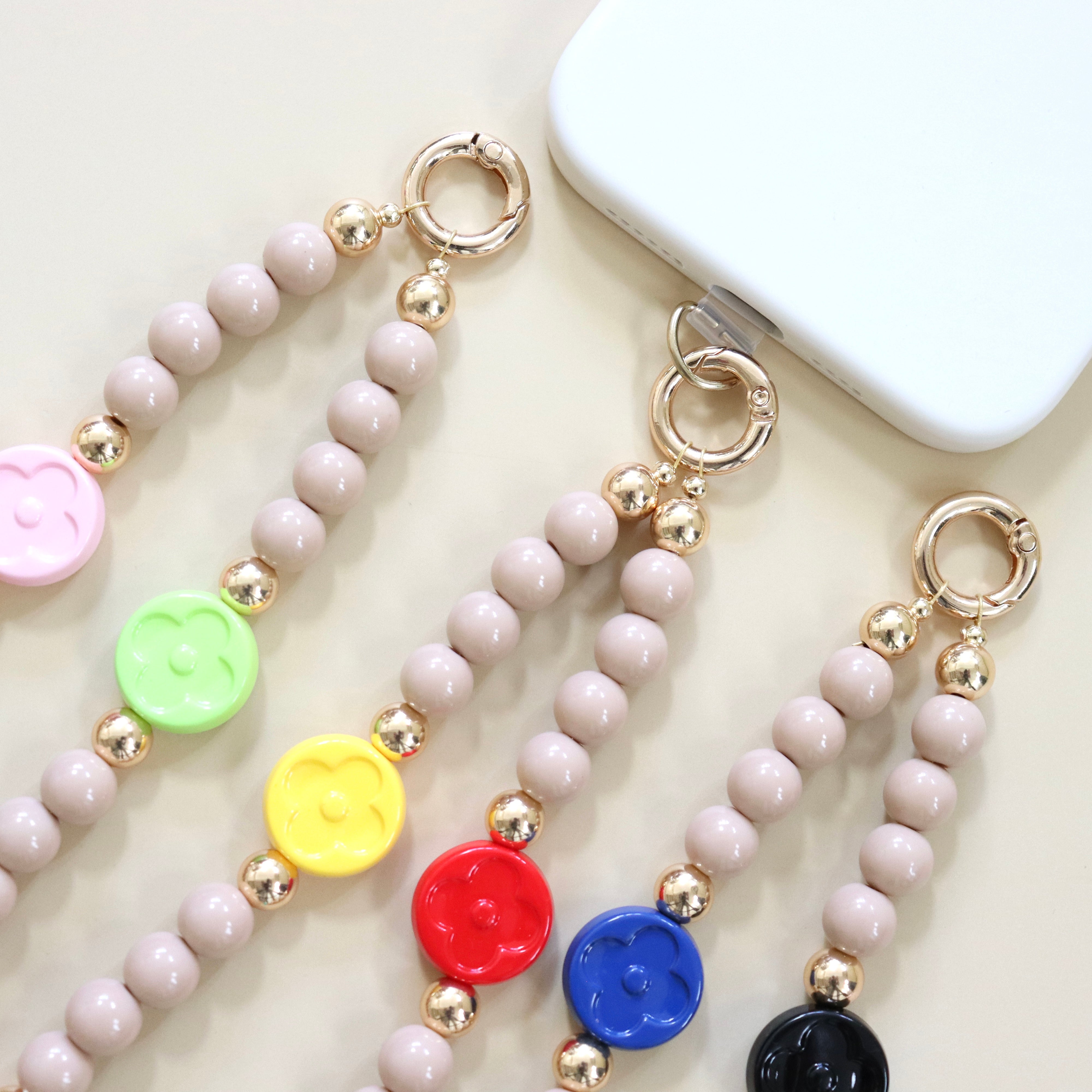 'Lucky Clover' Bead Phone Charm