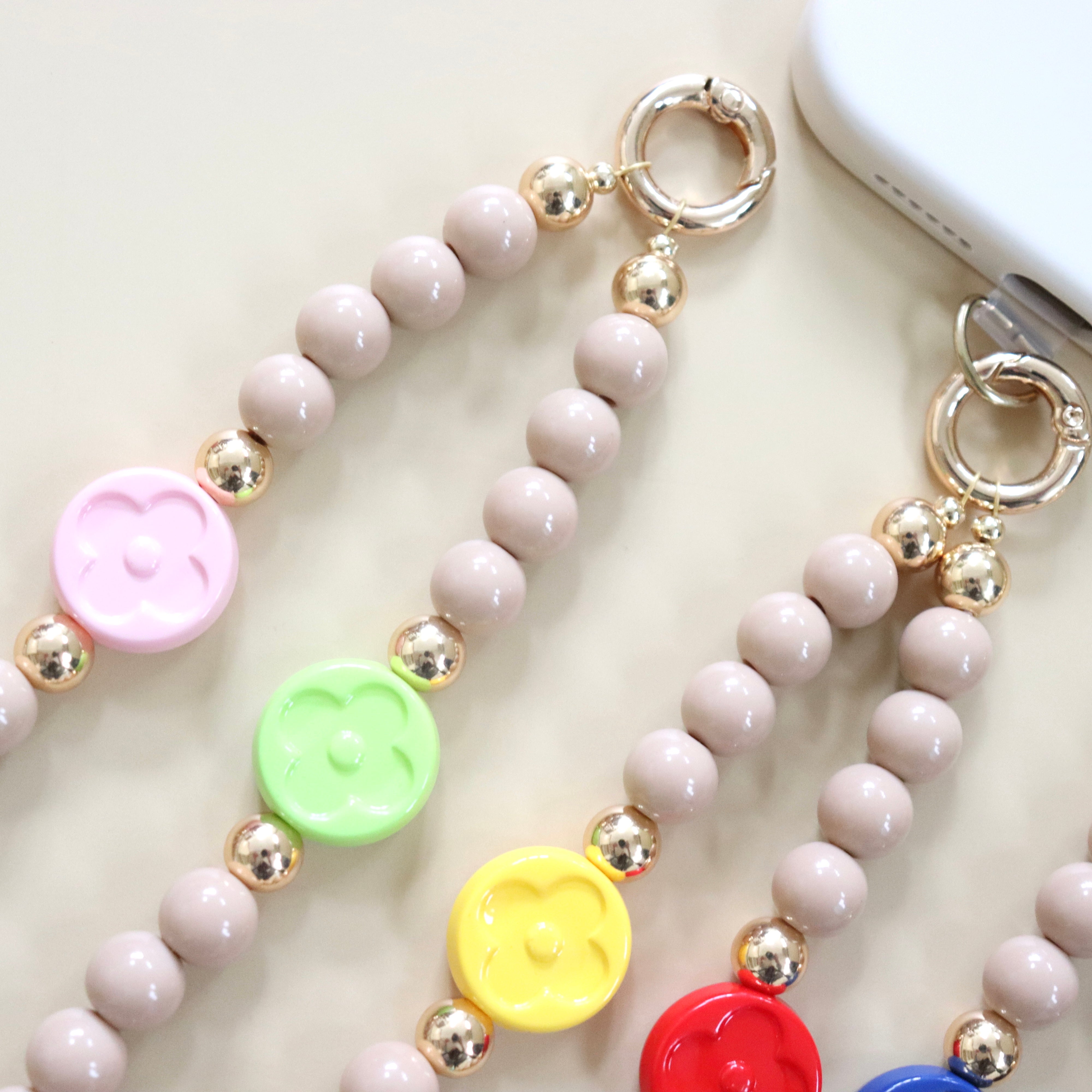 'Lucky Clover' Bead Phone Charm