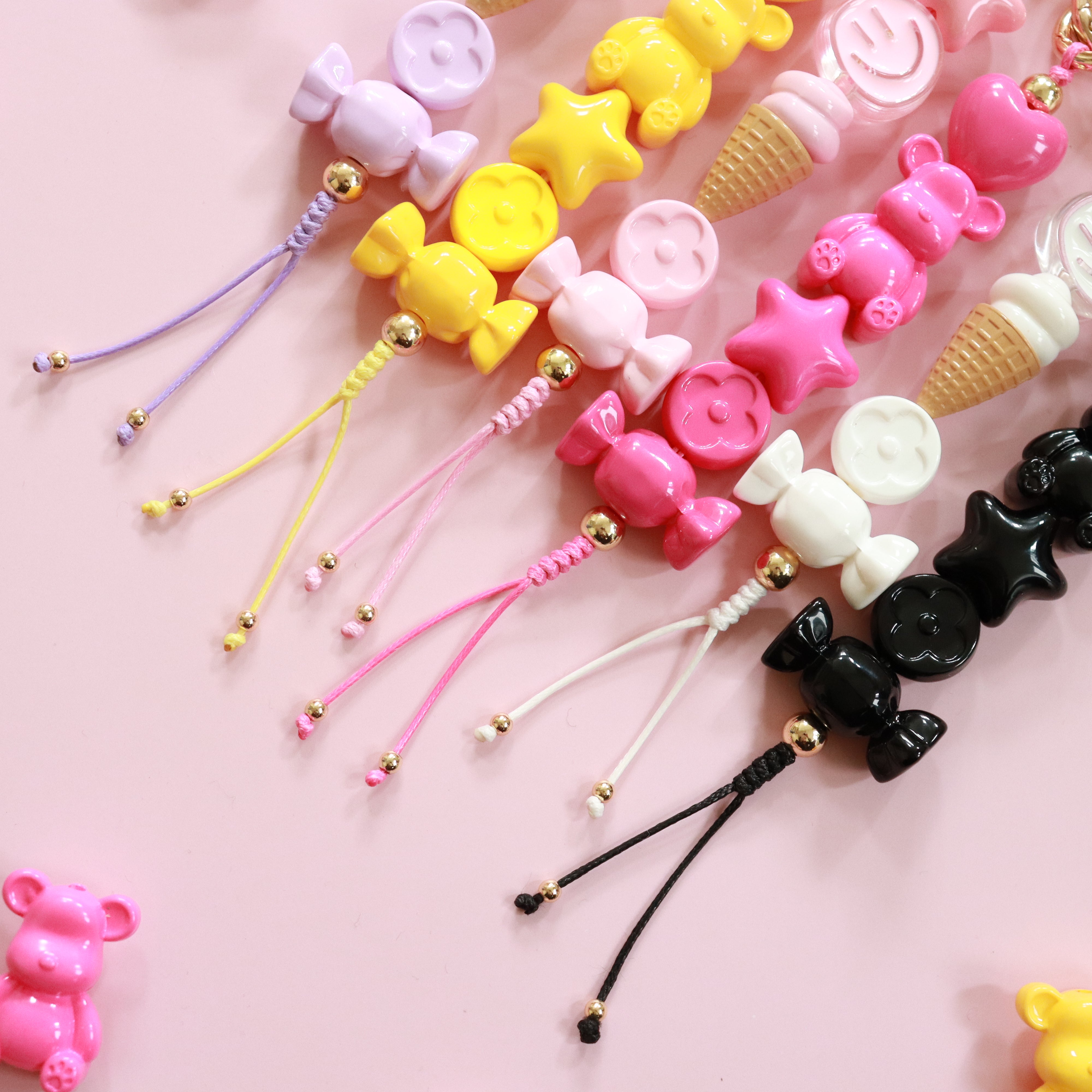 'Fave Things' Bead Keychain/Bag Charm