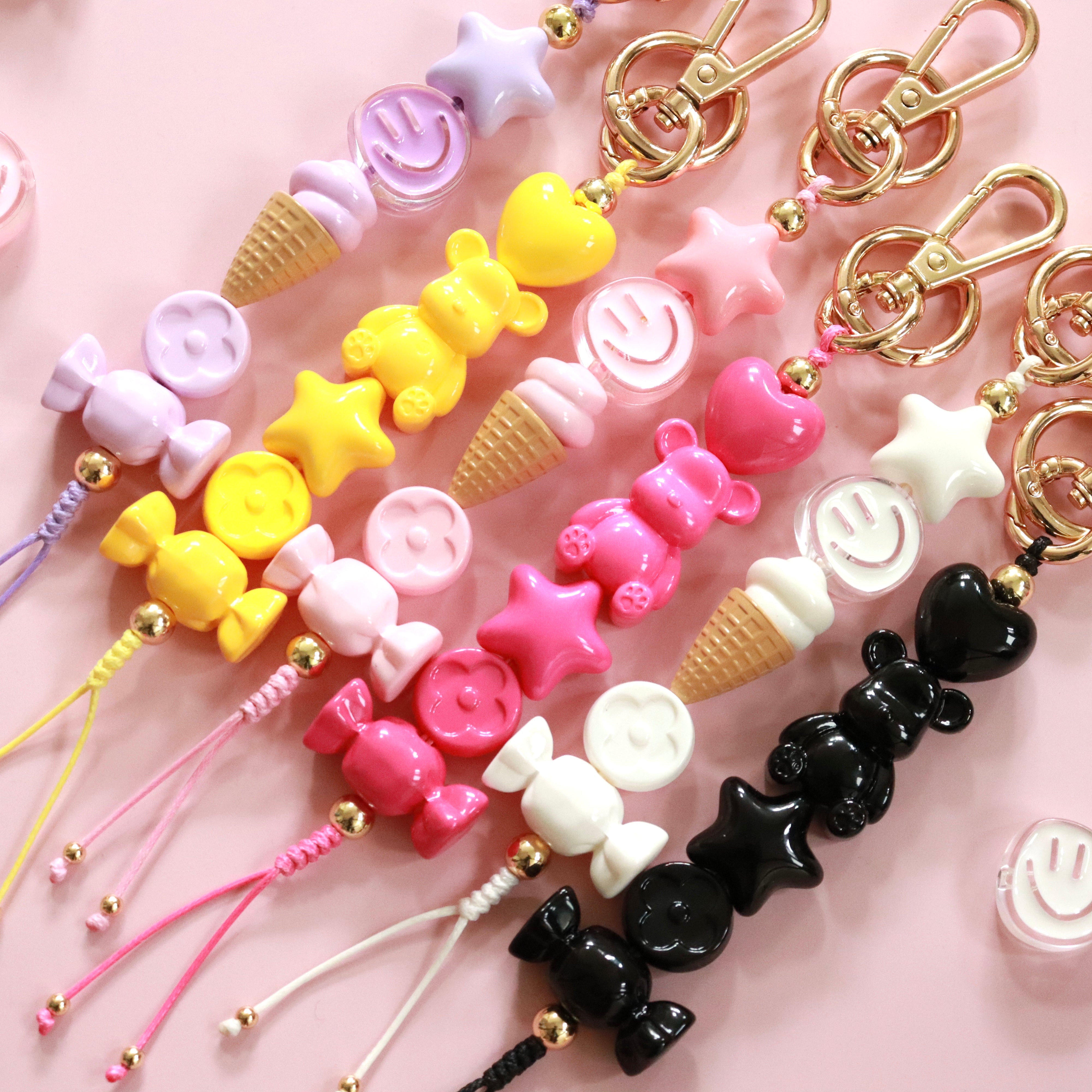 'Fave Things' Bead Keychain/Bag Charm