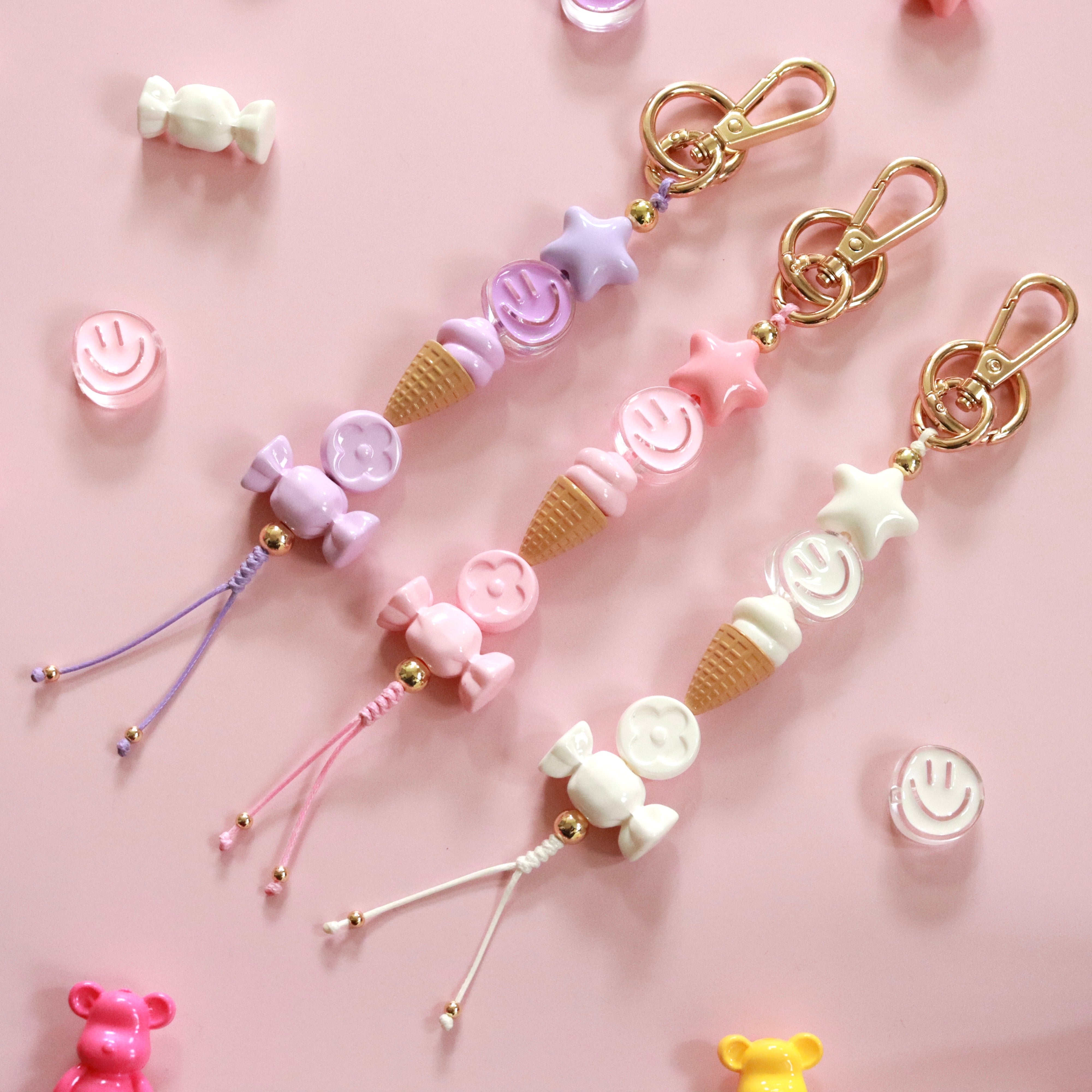 'Fave Things' Bead Keychain/Bag Charm