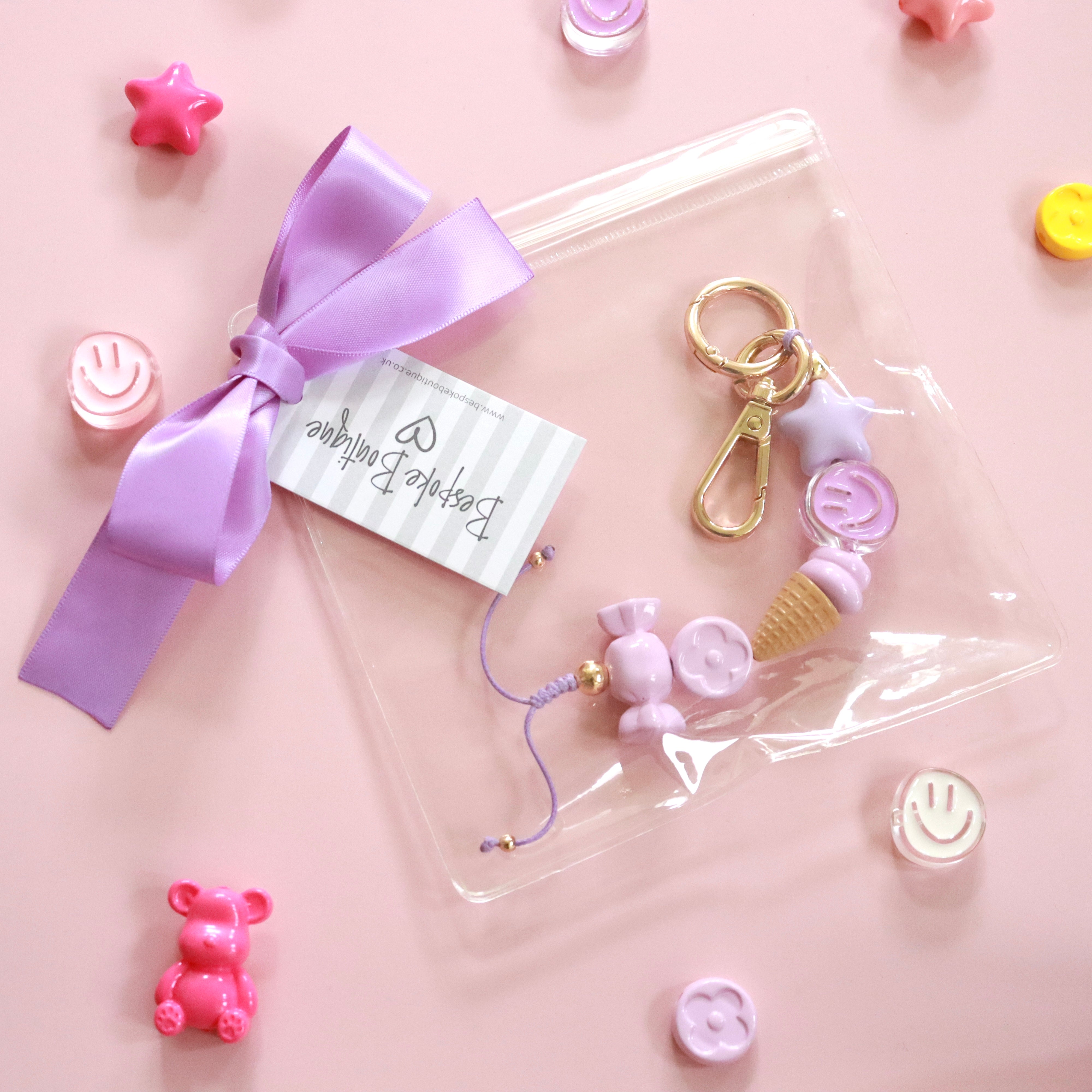 'Fave Things' Bead Keychain/Bag Charm