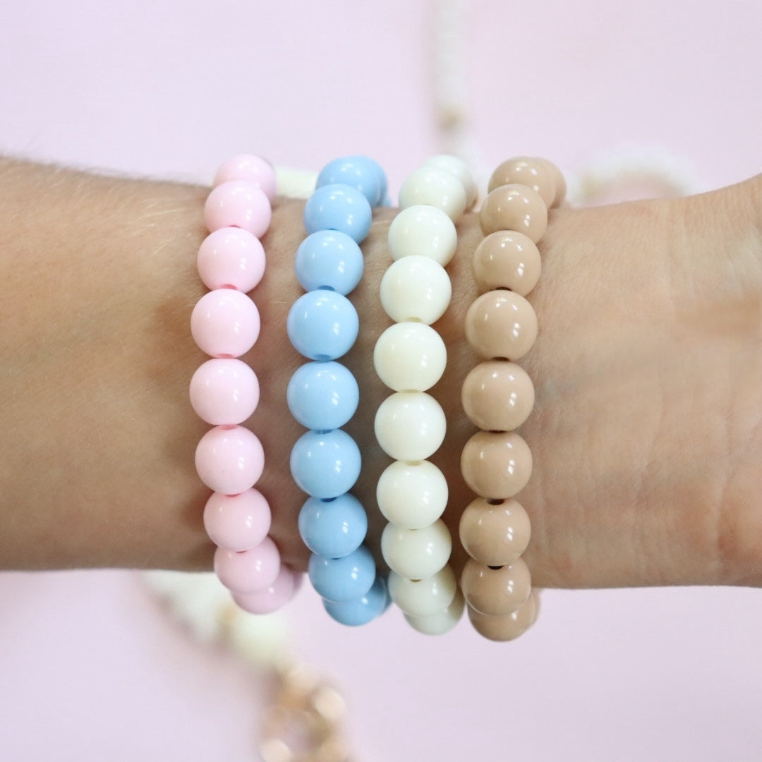'Love Letter' Cream Bead Bracelet