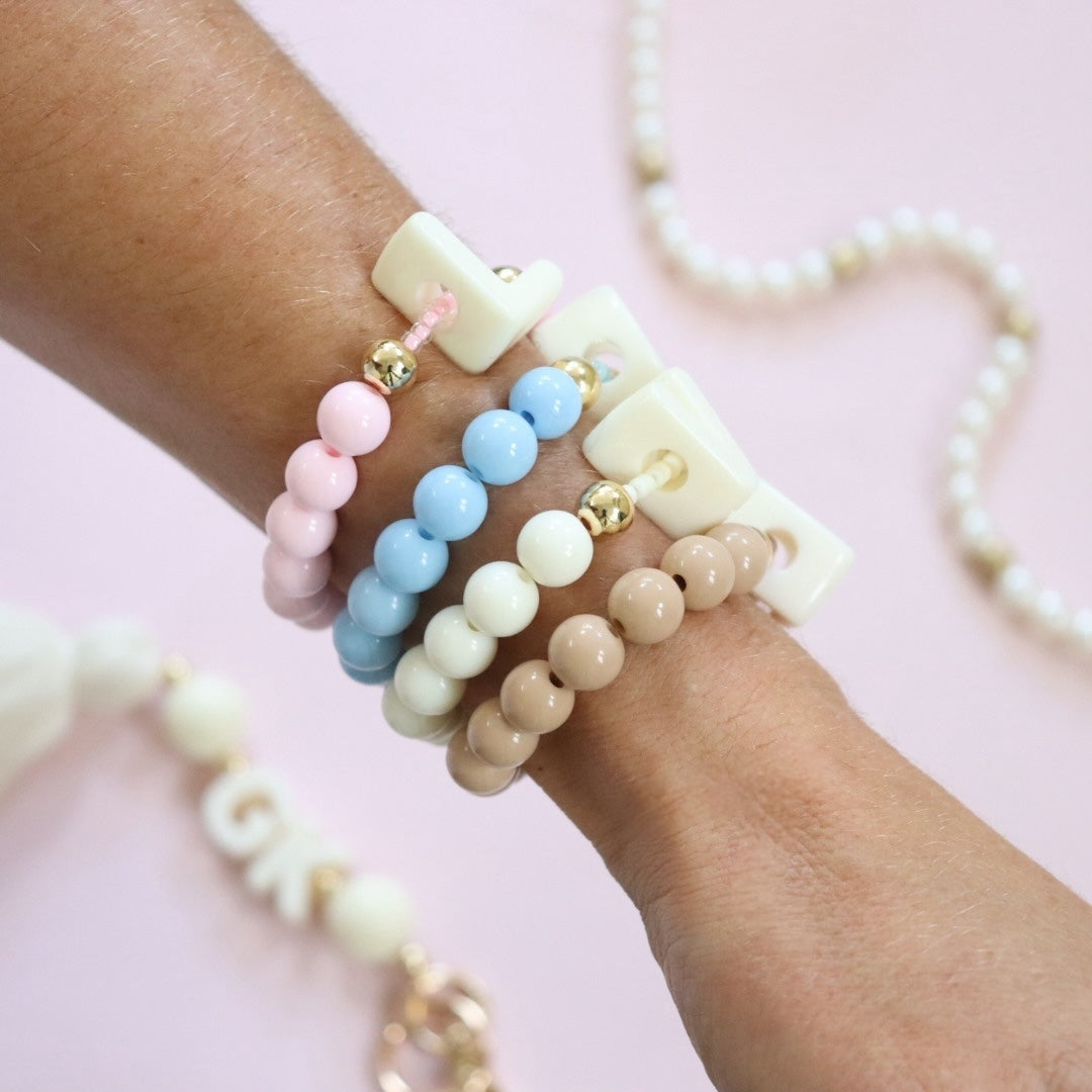 'Love Letter' Cream Bead Bracelet