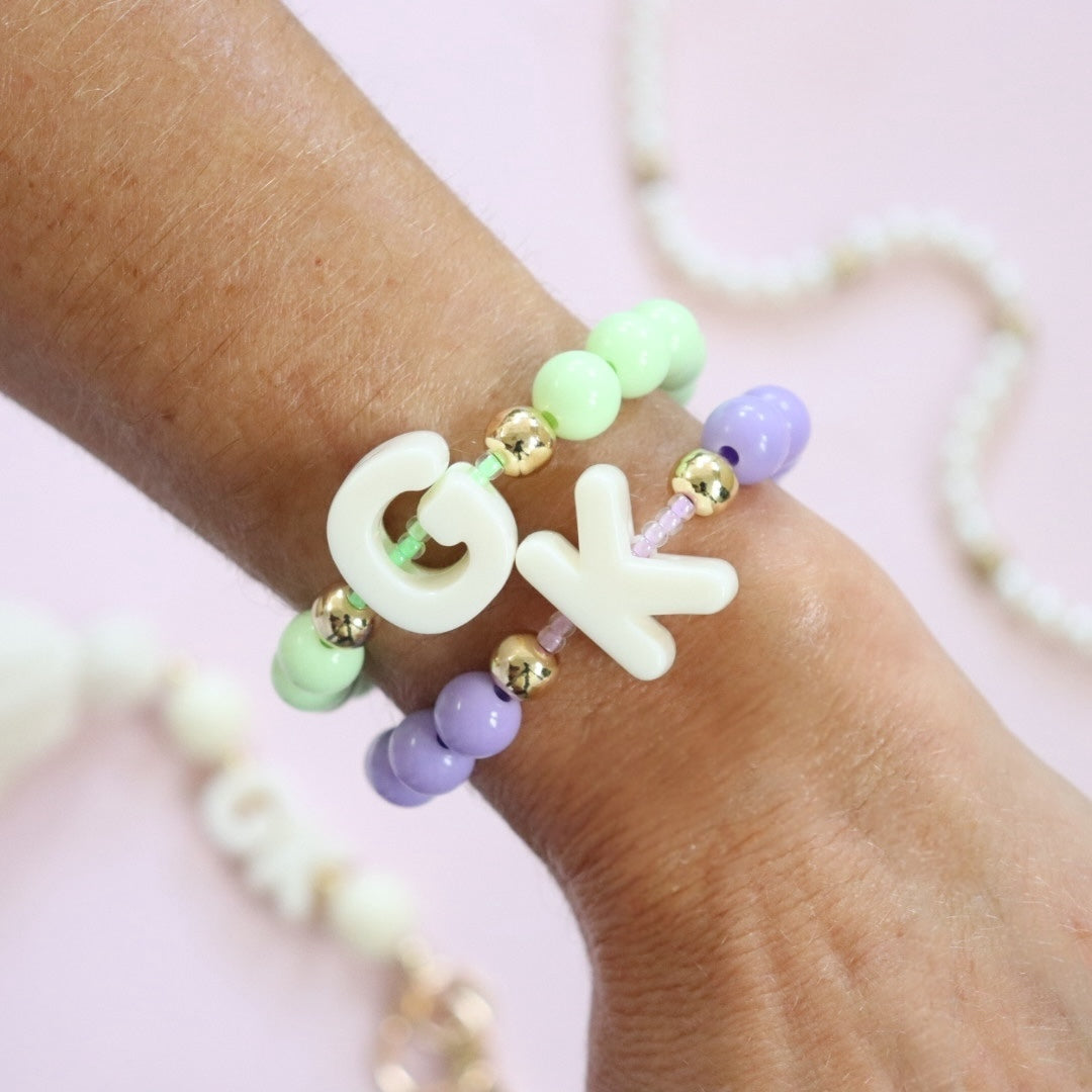 'Love Letter' Cream Bead Bracelet