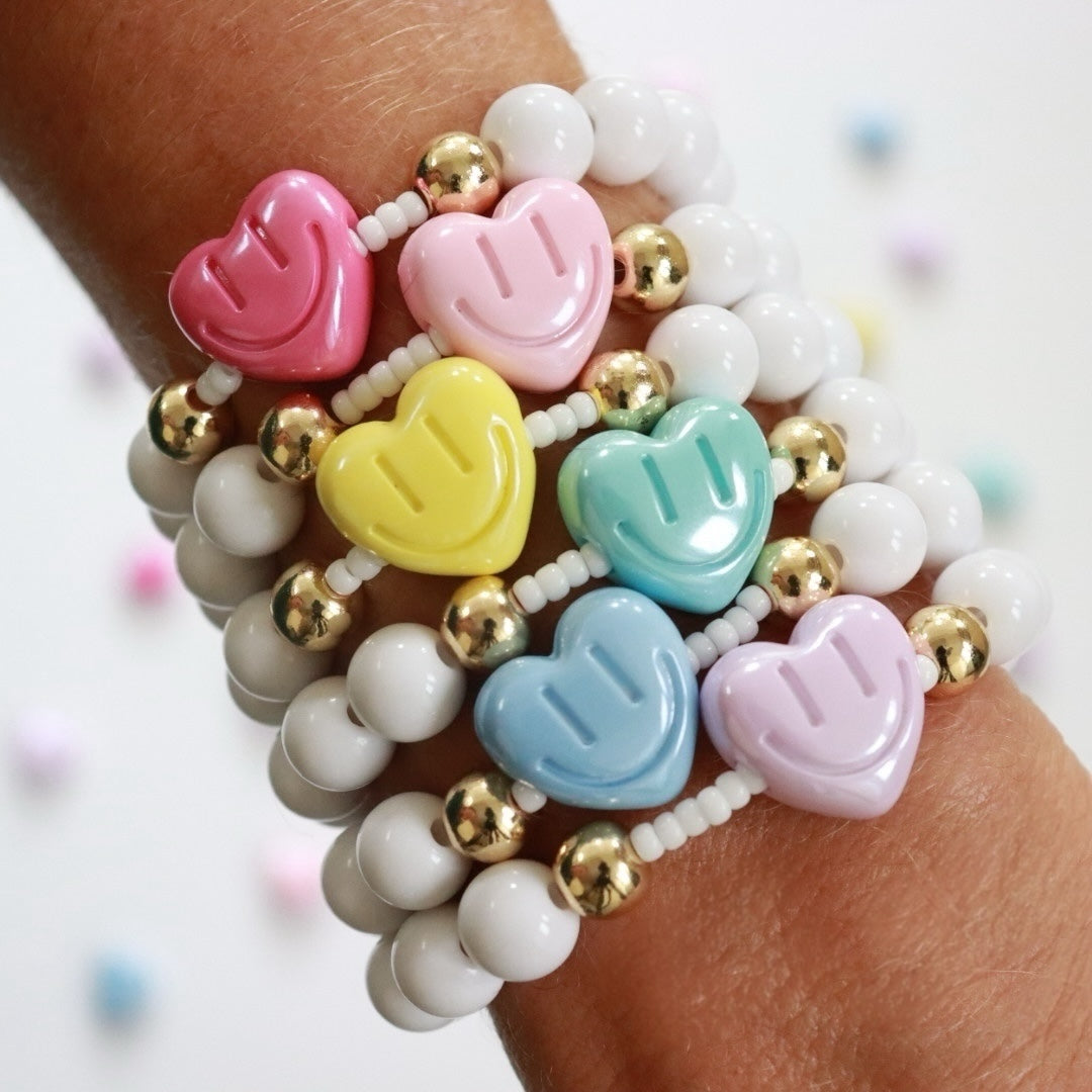'Happy Heart' Bead Bracelet