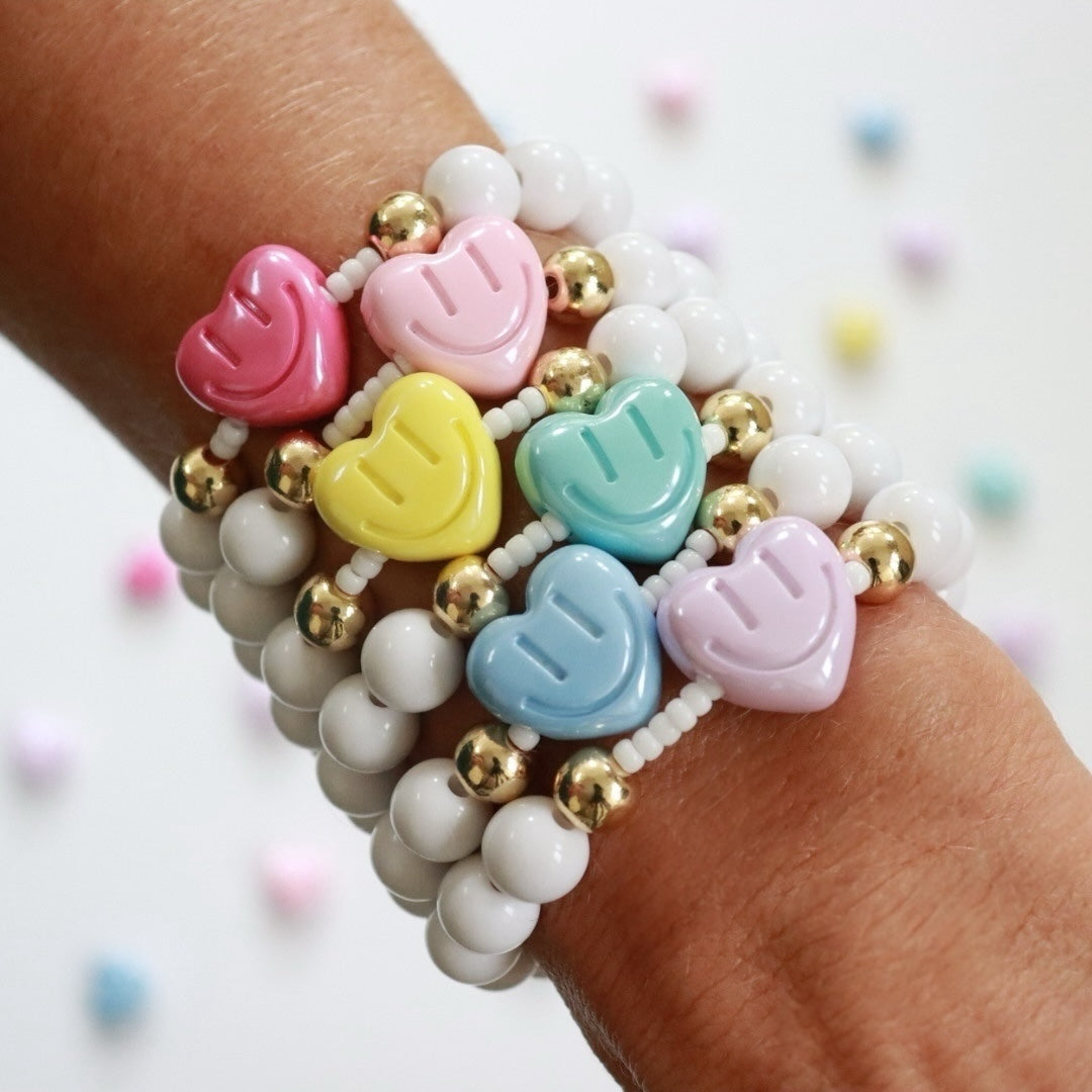 'Happy Heart' Bead Bracelet